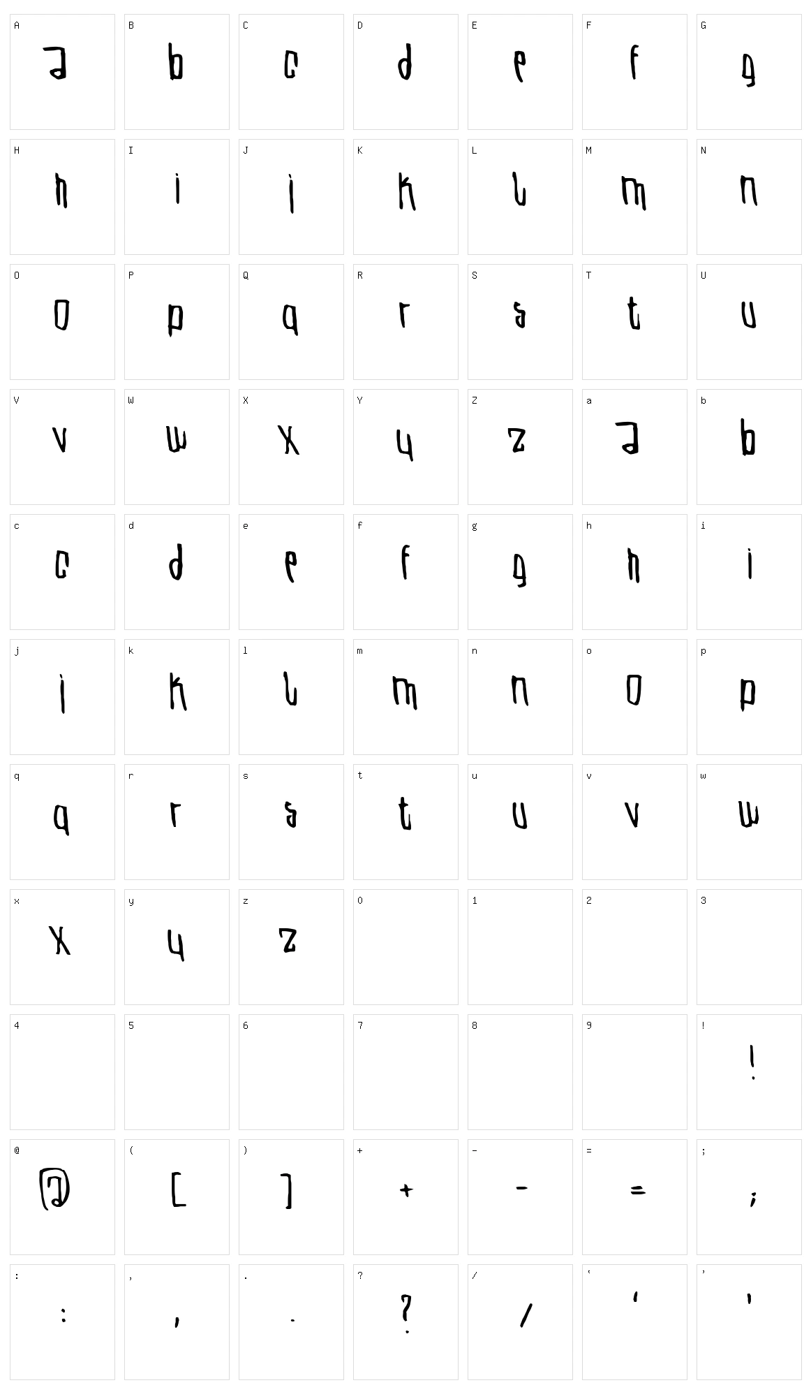 Ute Character Set