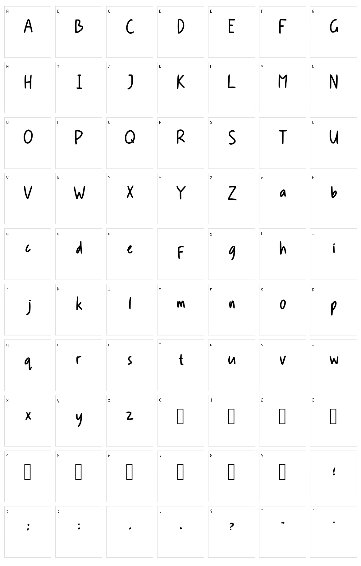 Uteas Character Set