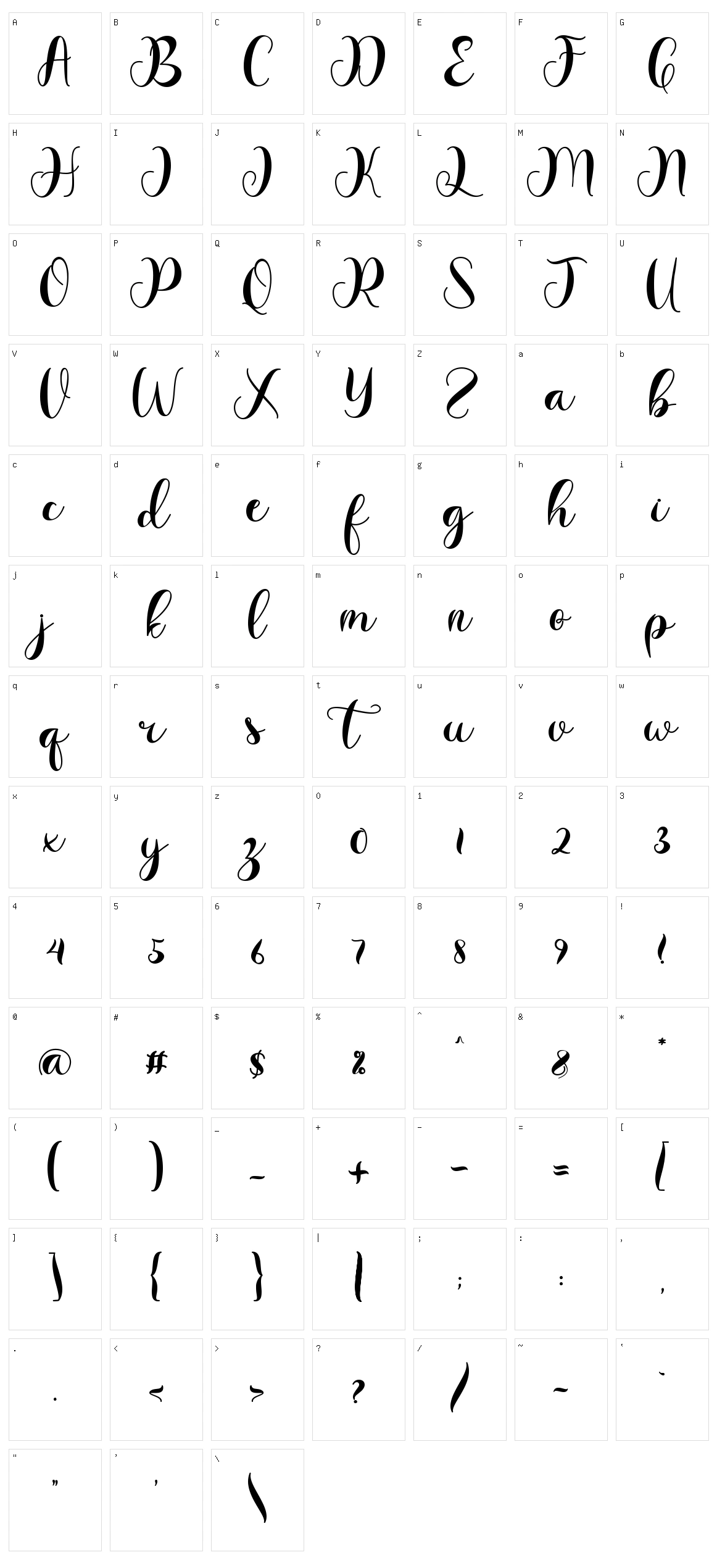 Vacation Monogram Character Set