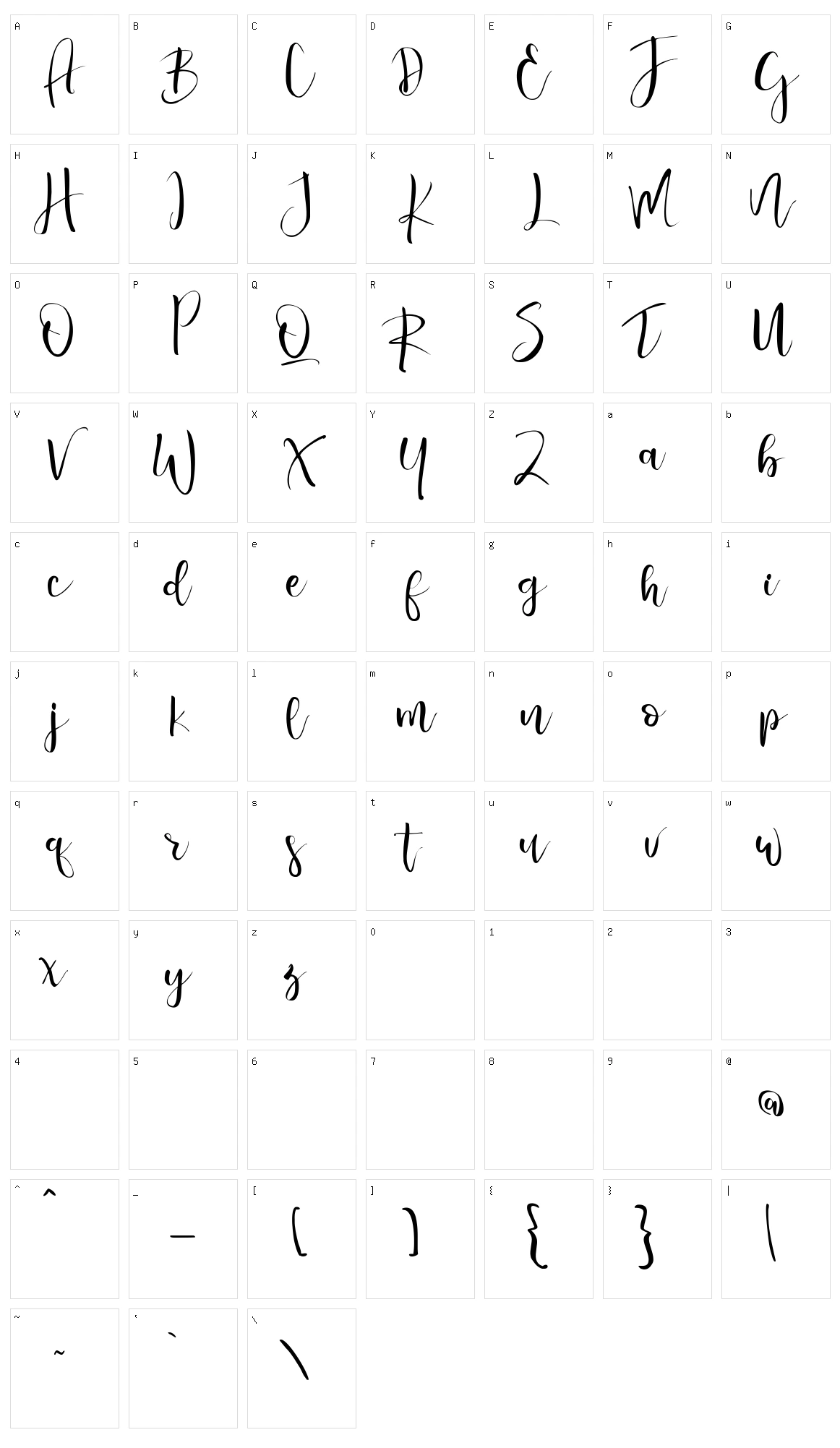 Valairya Character Set