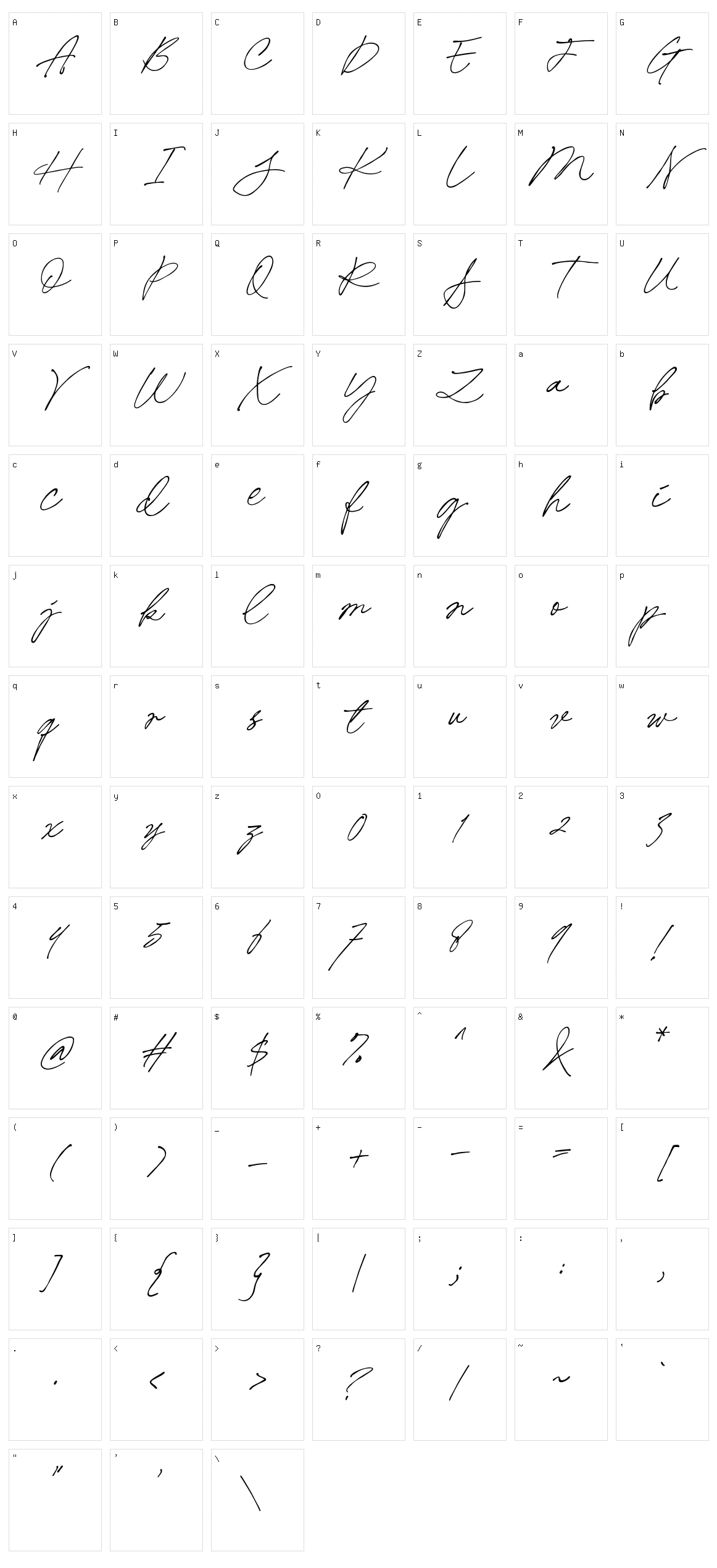 Valintina Character Set