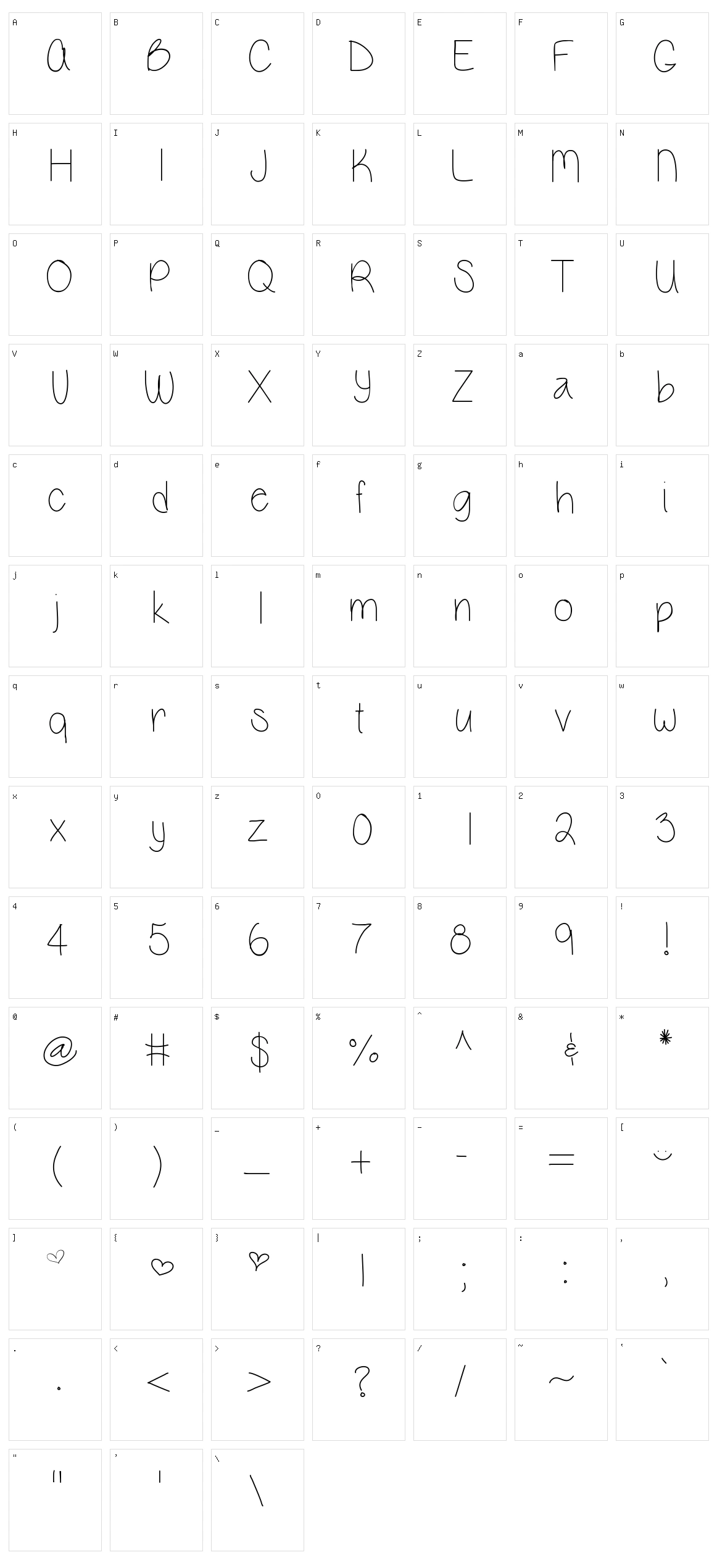 Vanessa Marie Character Set