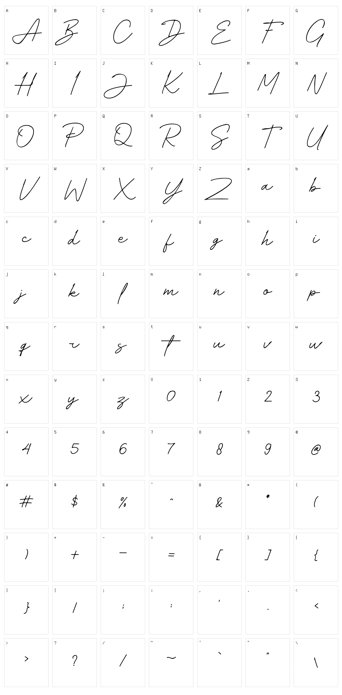 Velocity Character Set