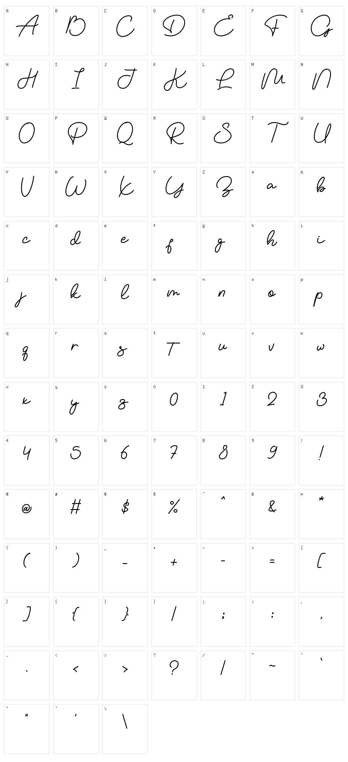 Vemina Character Set