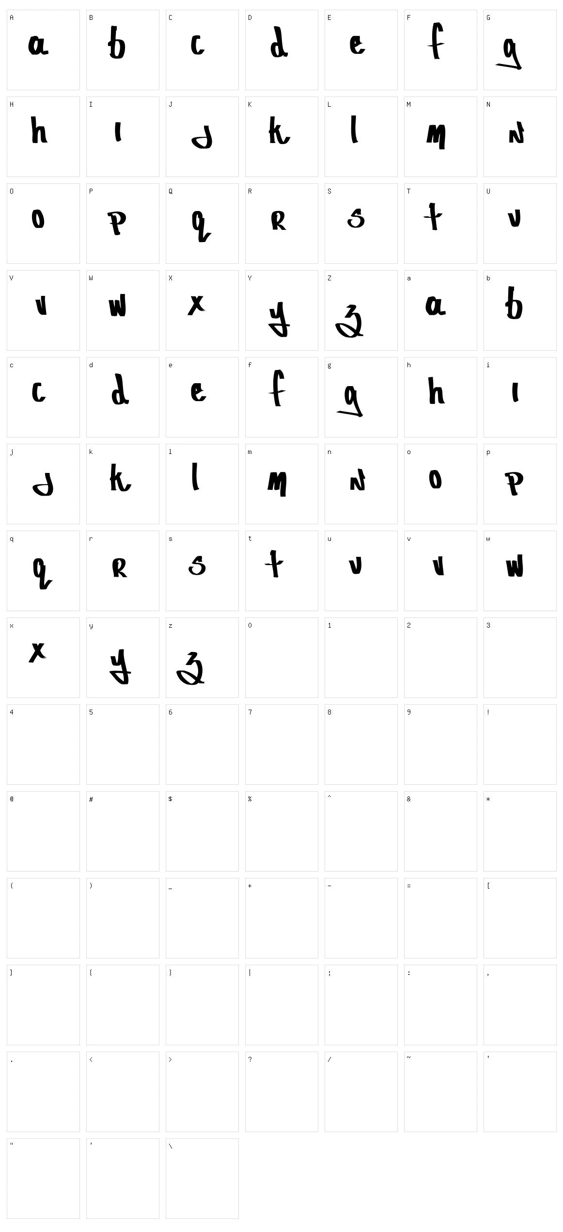 Viande Fum?e Character Set