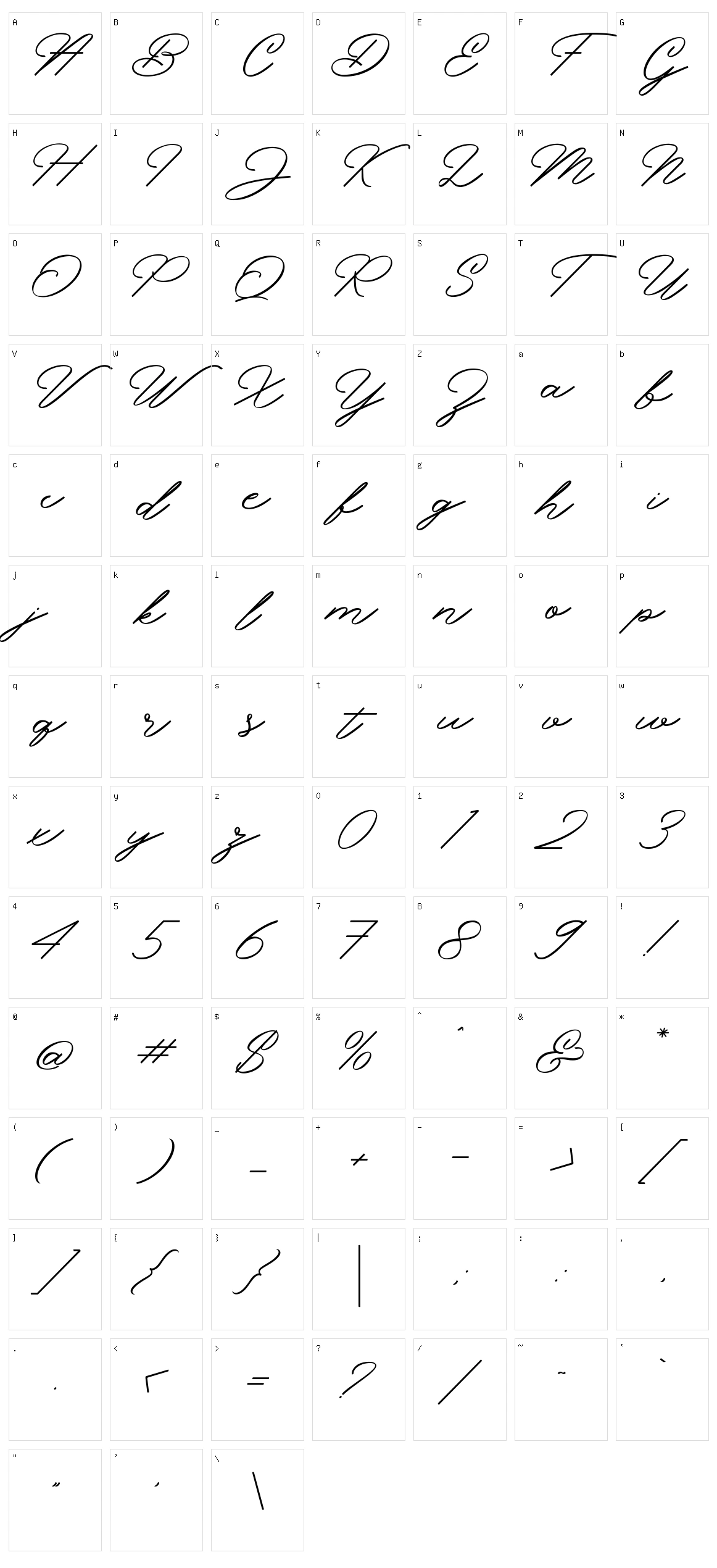 Viceroy Character Set