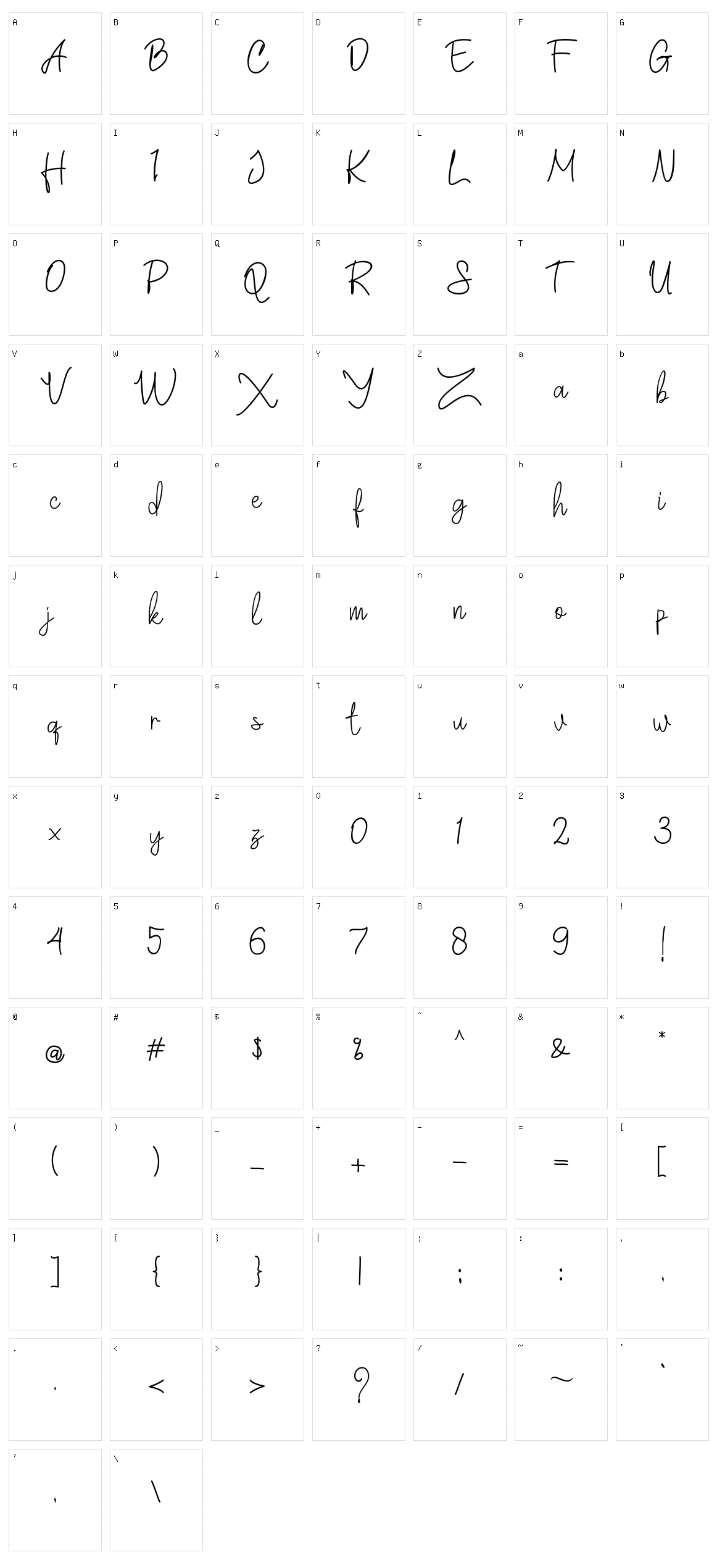 Villaga Character Set