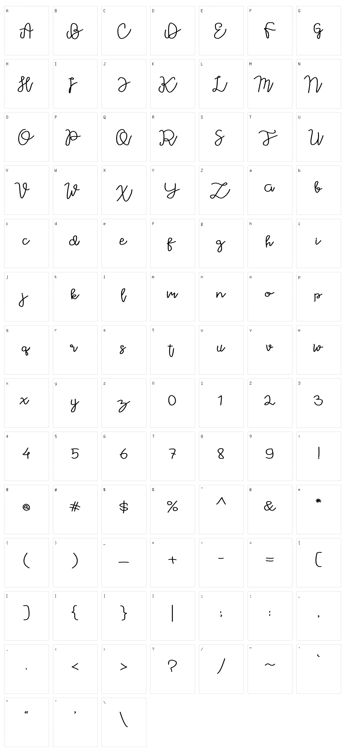 Vilova Character Set