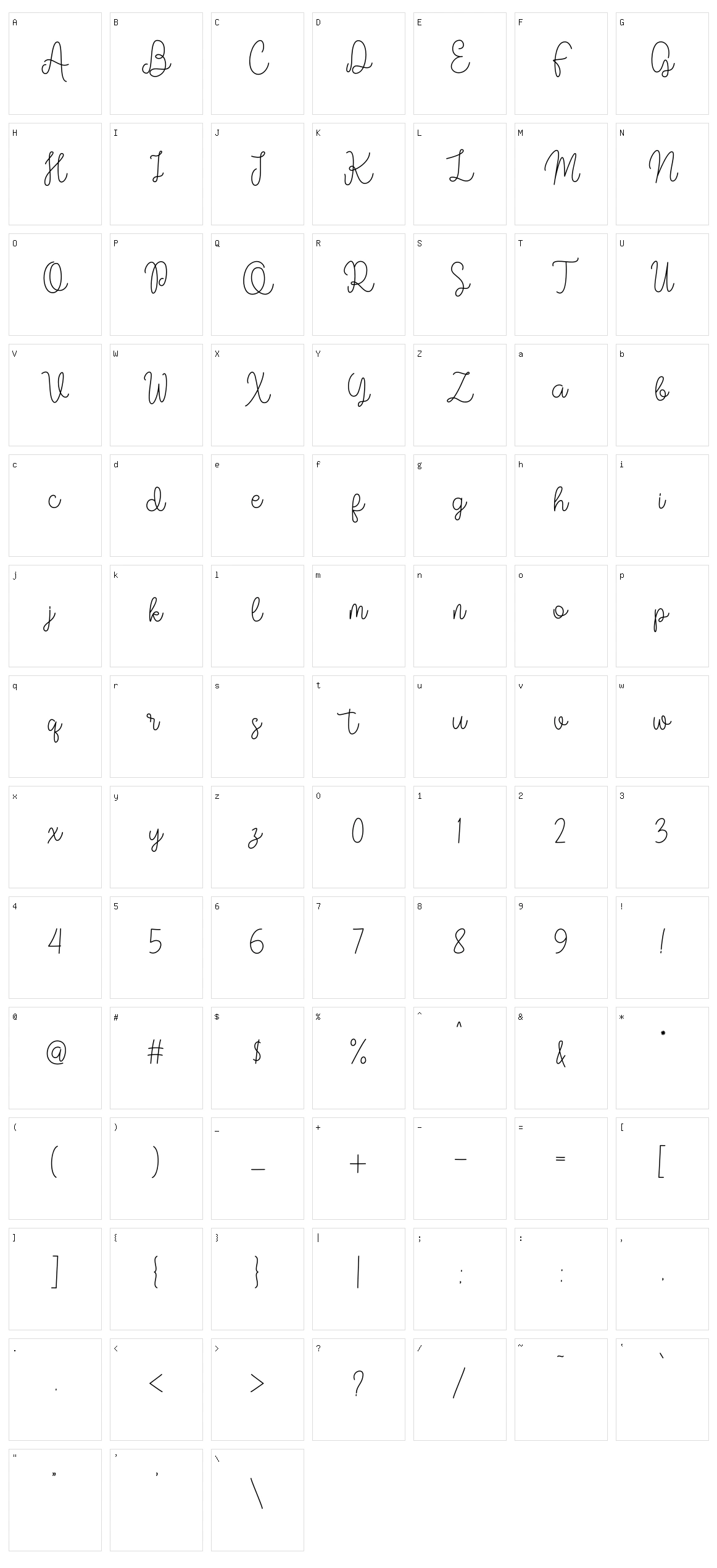 Vilova 2.0 Character Set