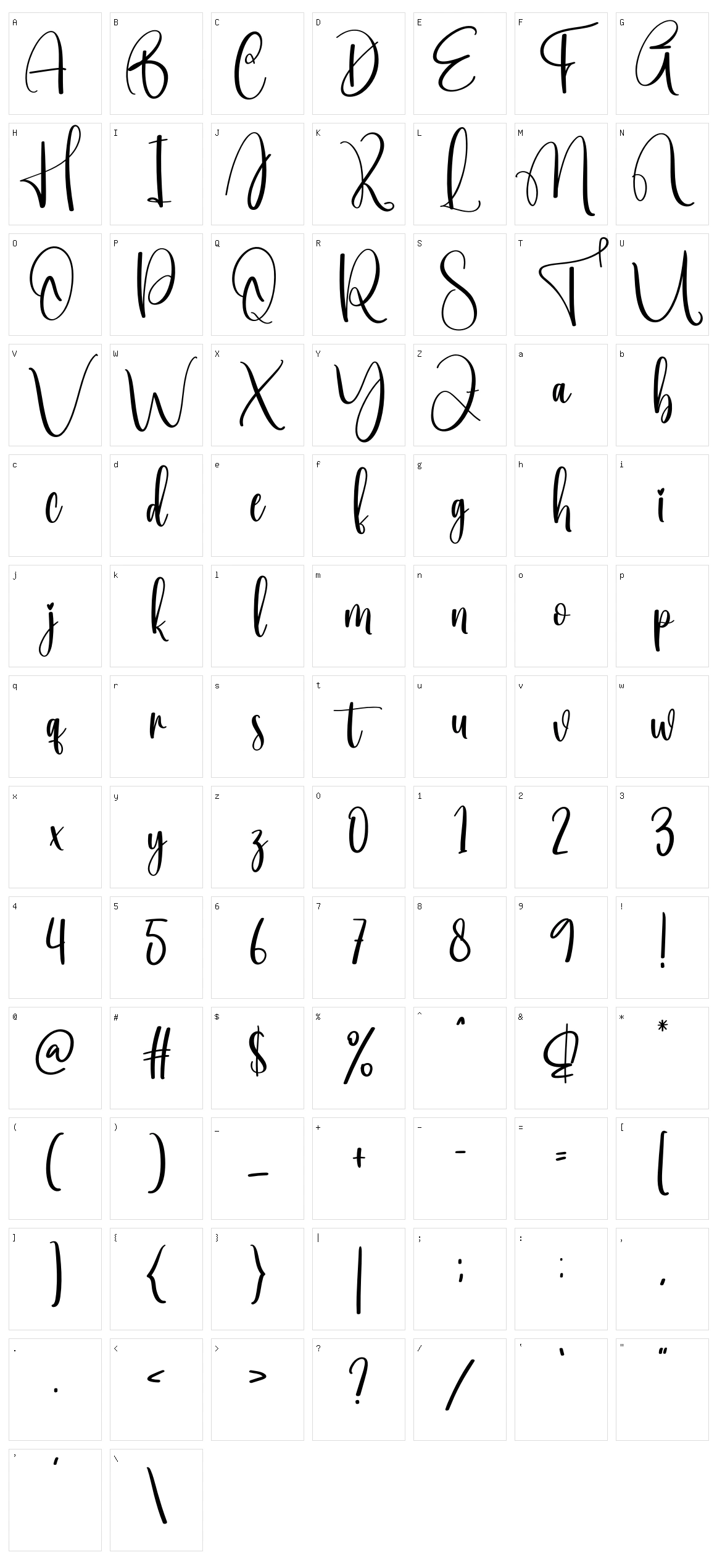 Vintage Style Character Set