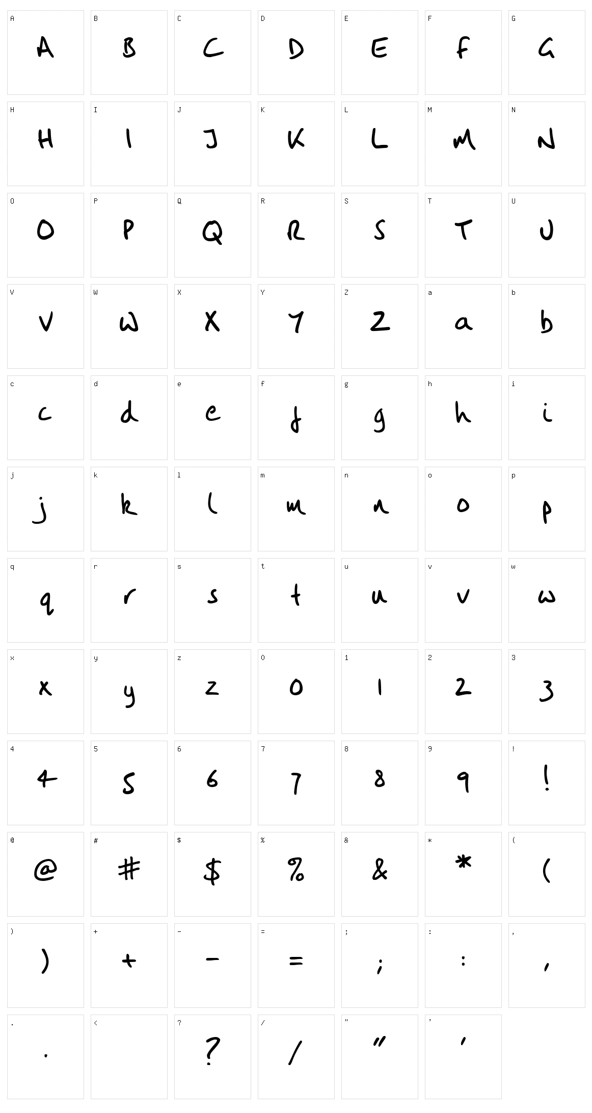 Vintlys Hand Character Set