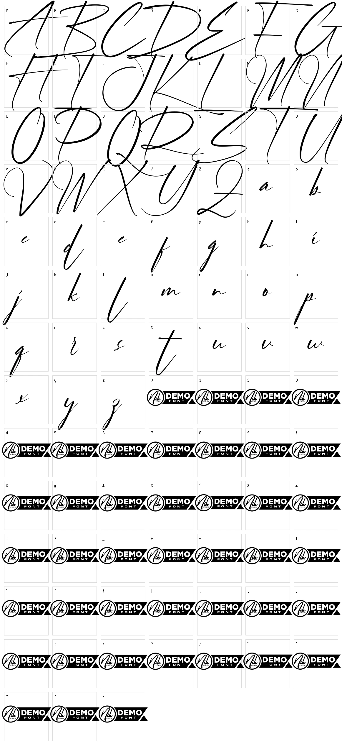 Violety Character Set