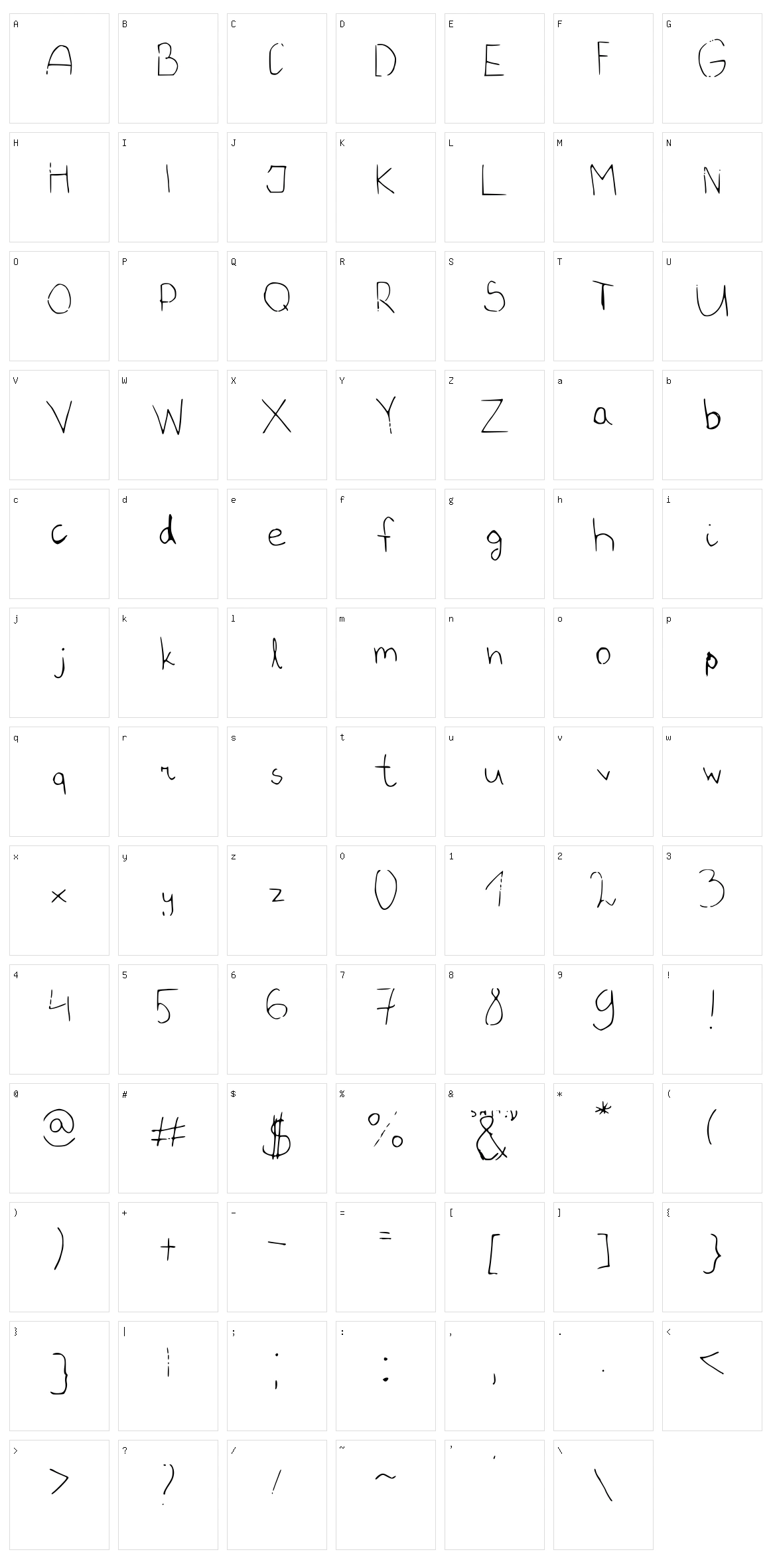 VipZona Character Set