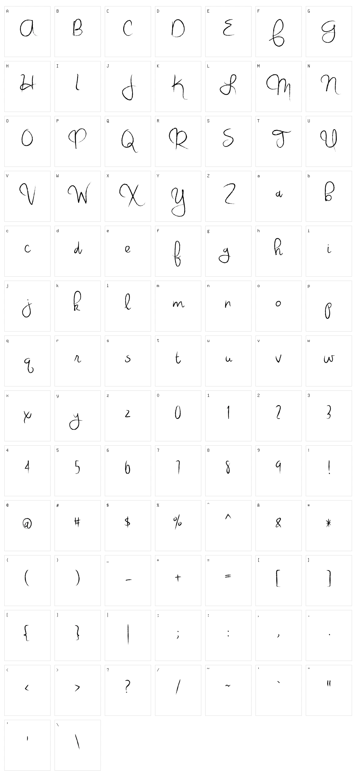 Virginia Sky Character Set