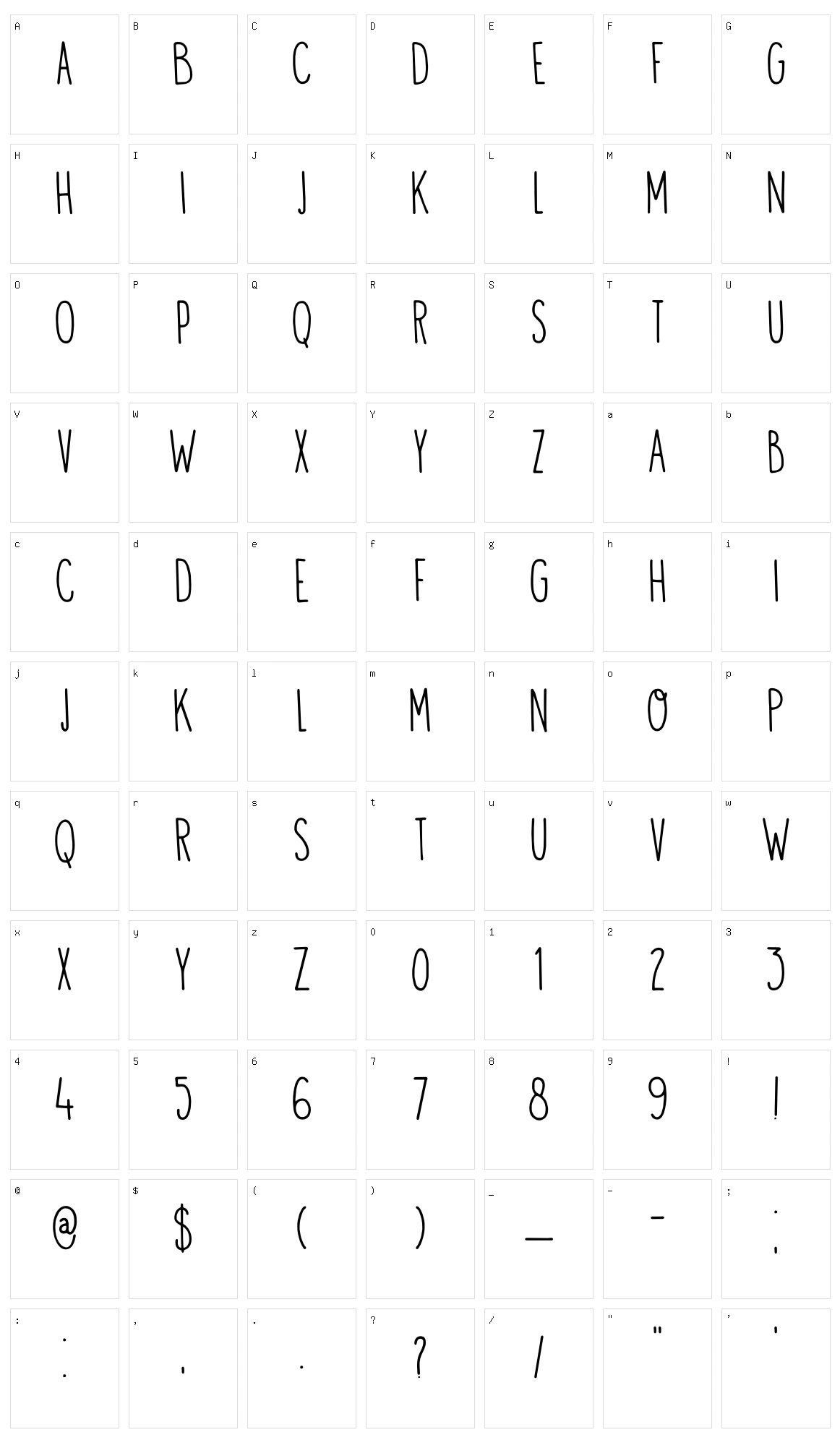 Visum Character Set