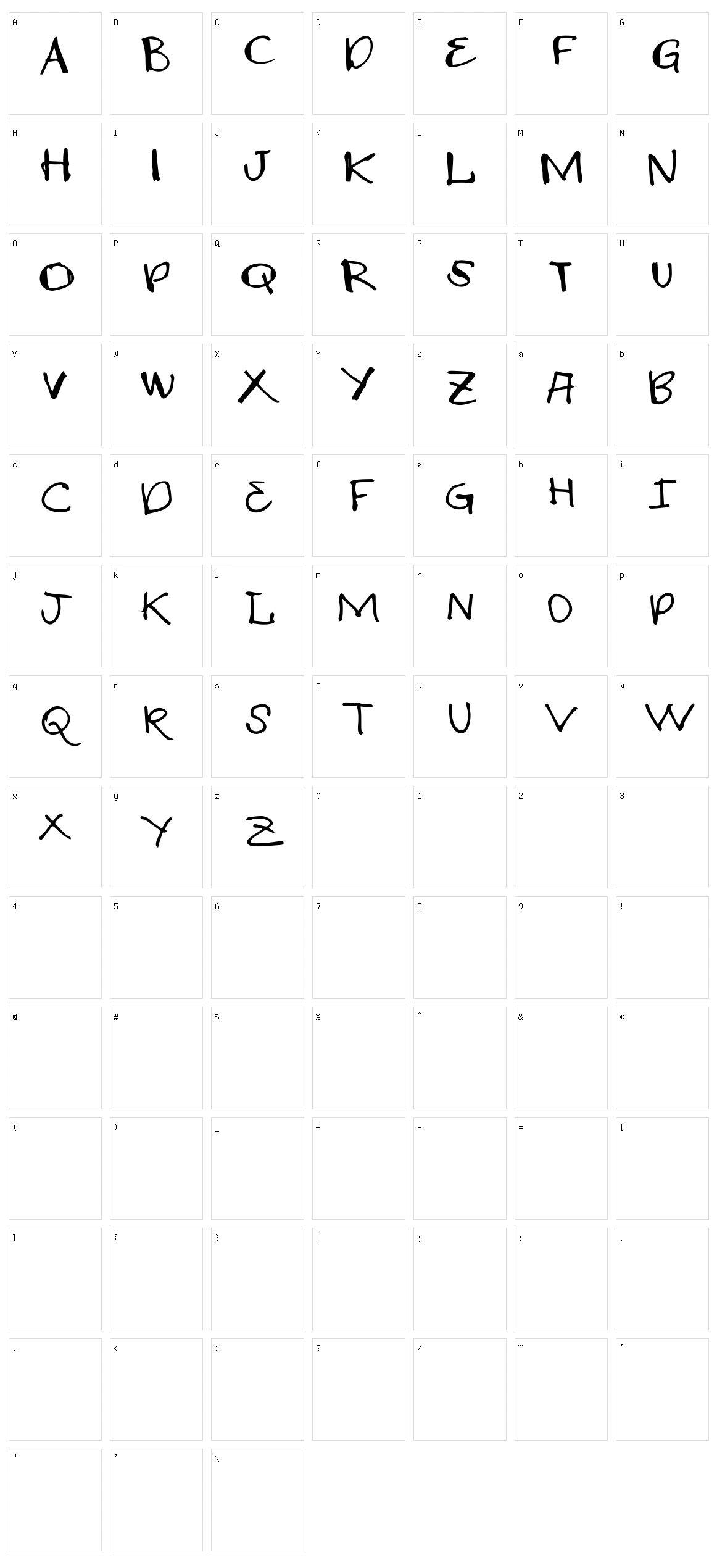 Vtks Hand Made Character Set