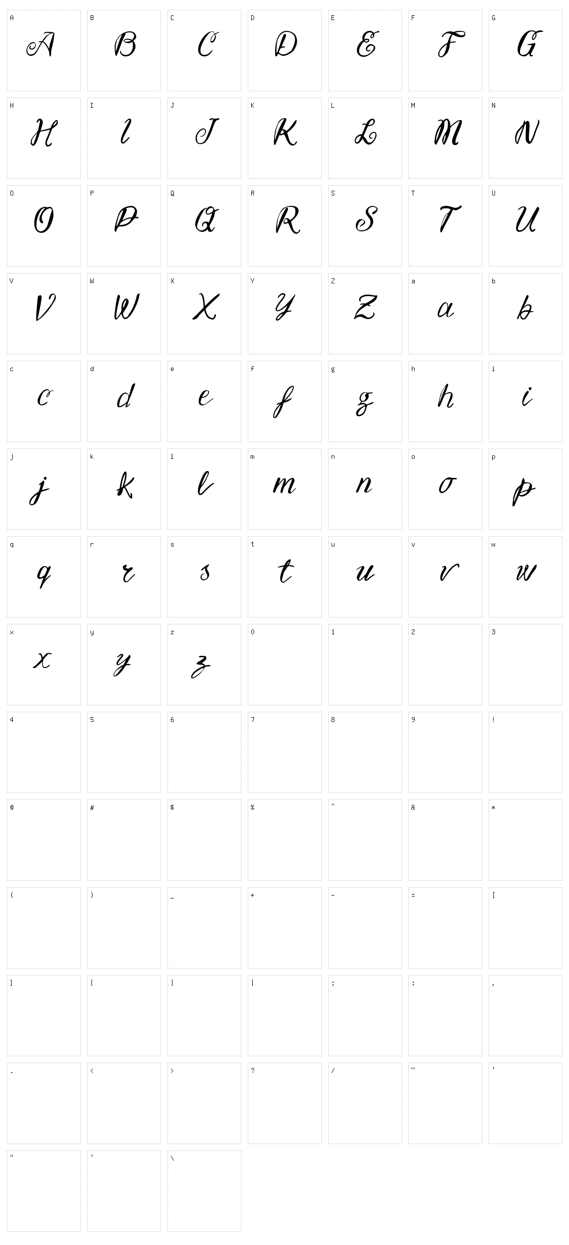 Vtks Lettering Character Set
