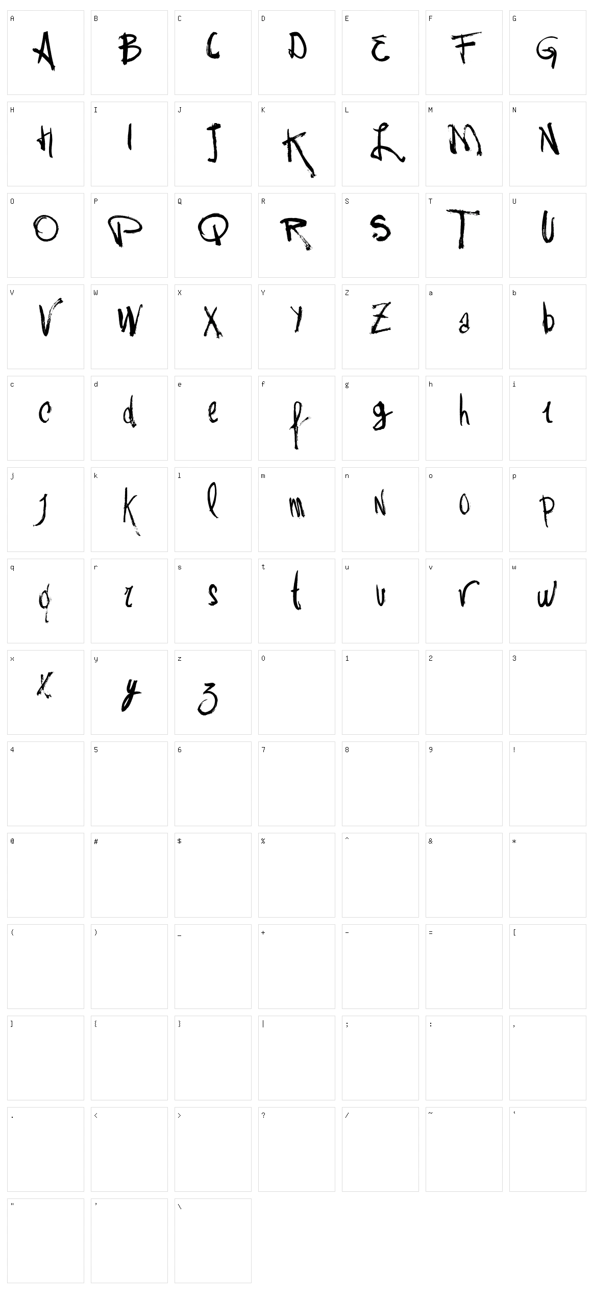 Vtks Rash Character Set