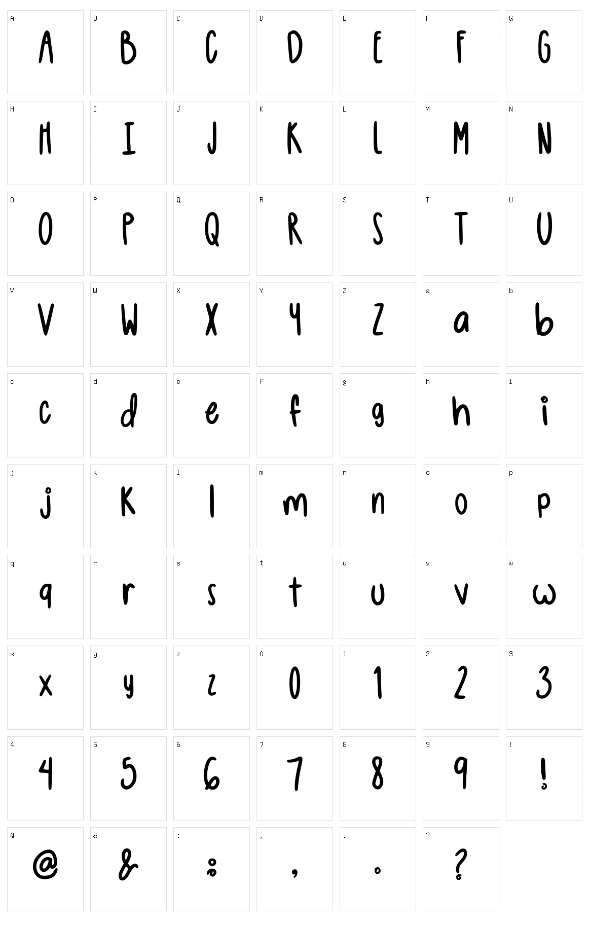 Vulpines Character Set