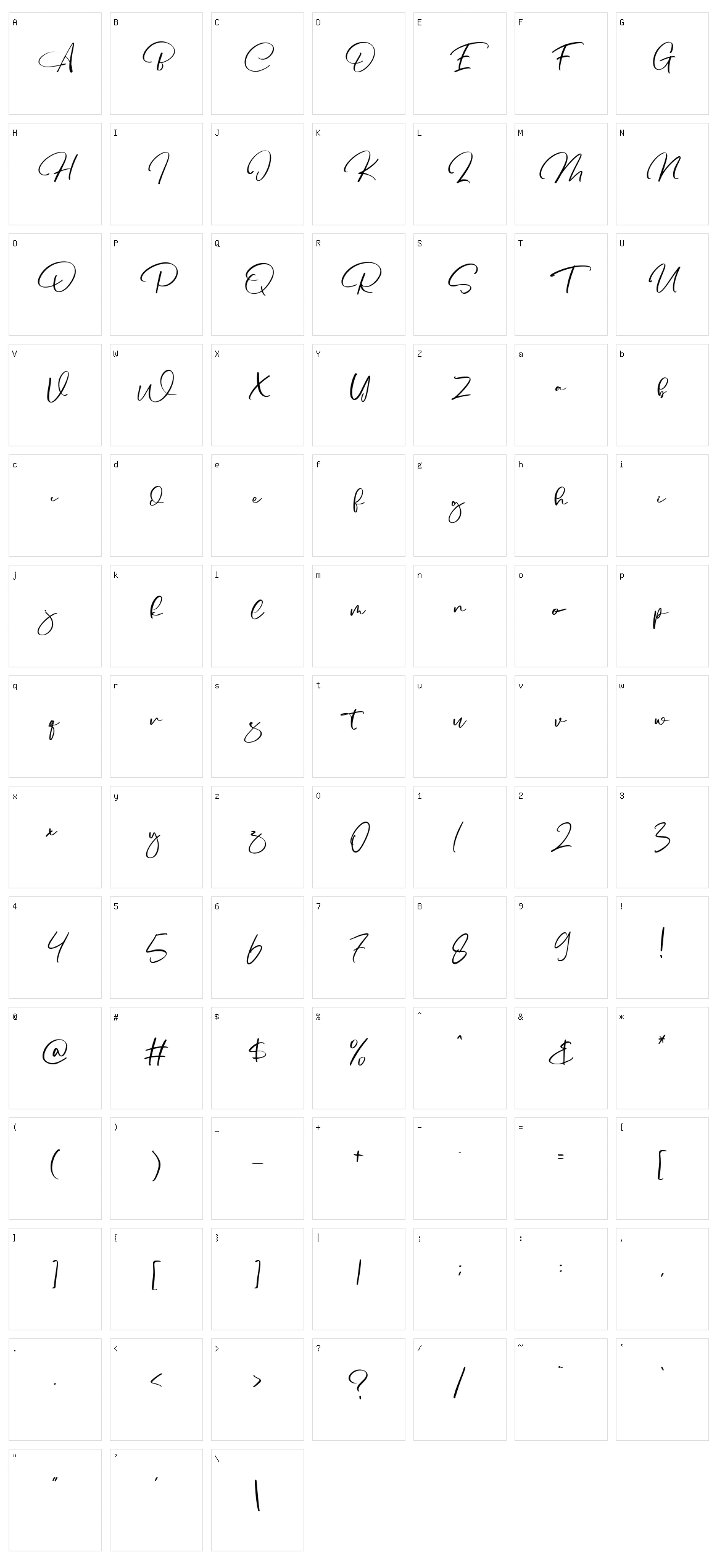 Wadmont Character Set