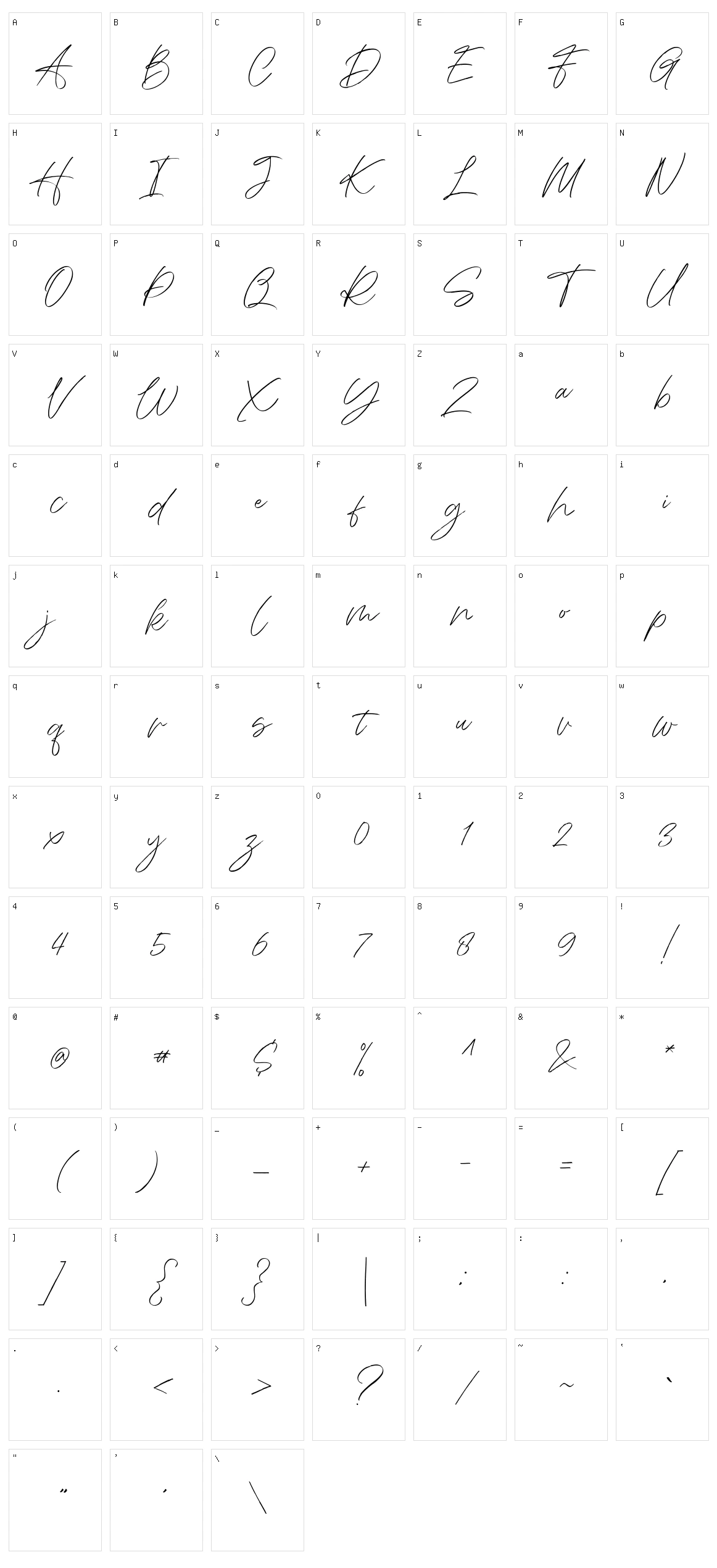 Wallapatra Character Set
