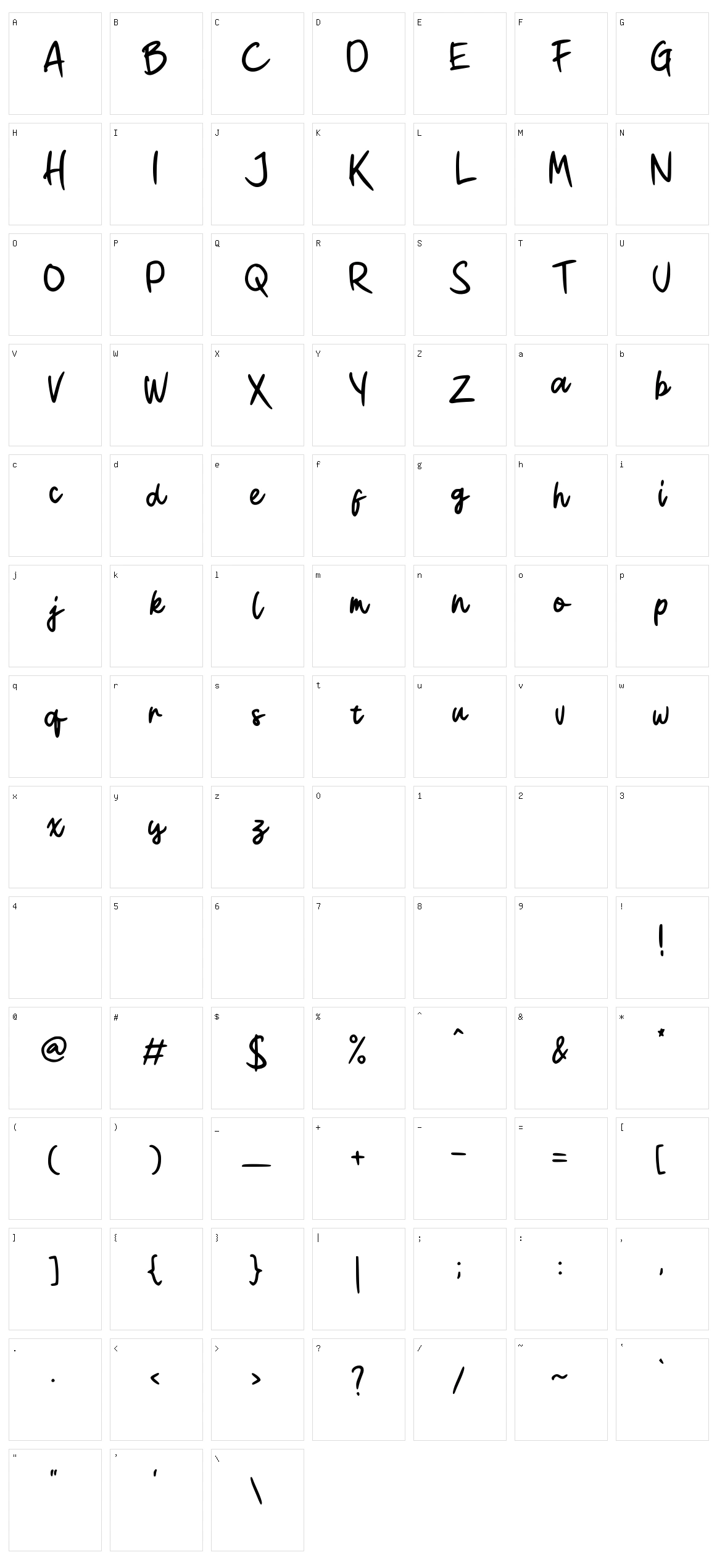 Waltskul Character Set