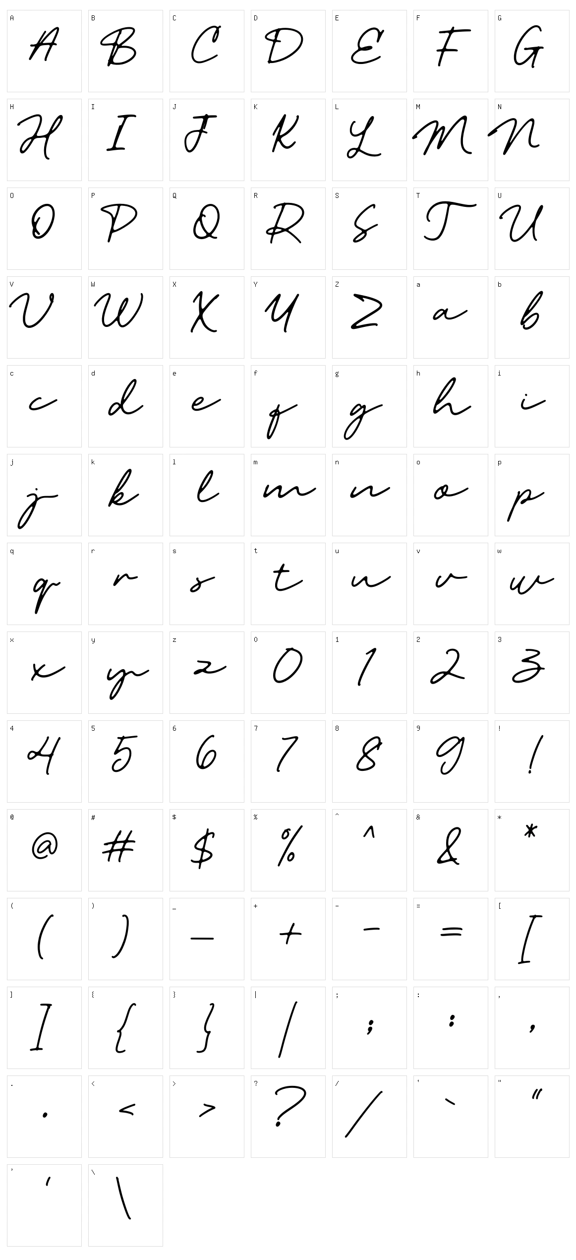 Wardah Character Set