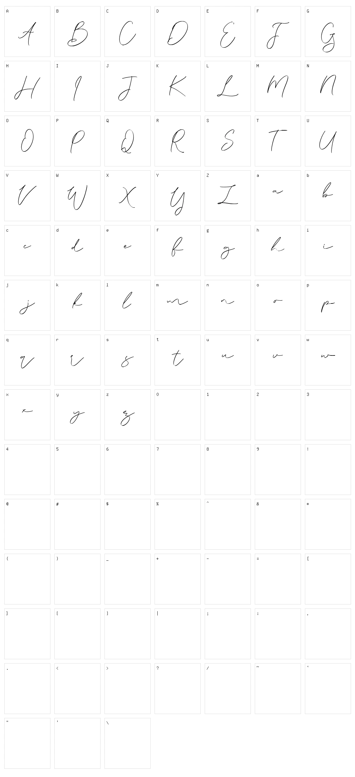 Wascer Character Set