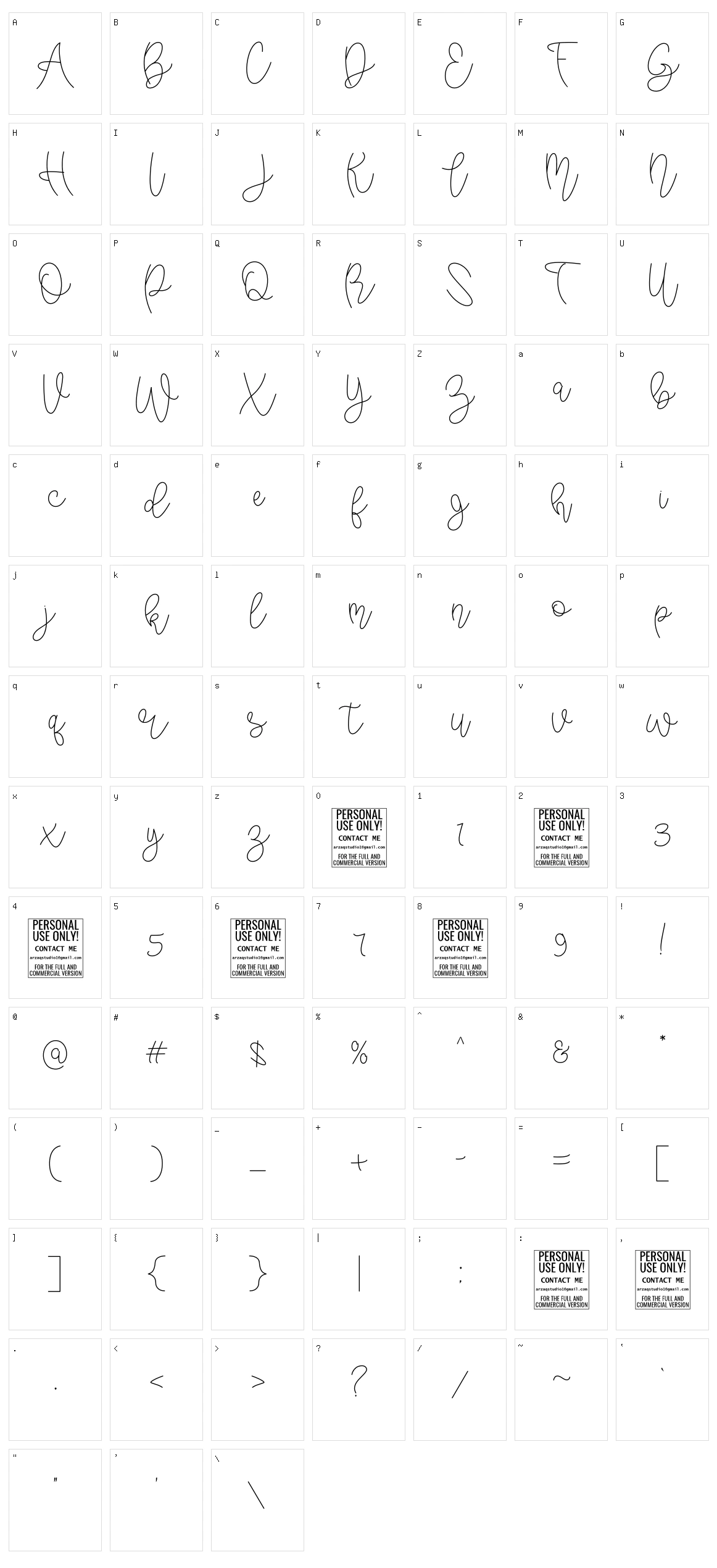 Water Splash Monoline Character Set