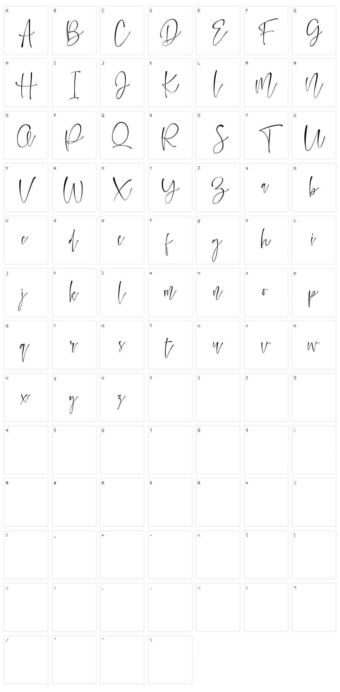 Watercoral Character Set