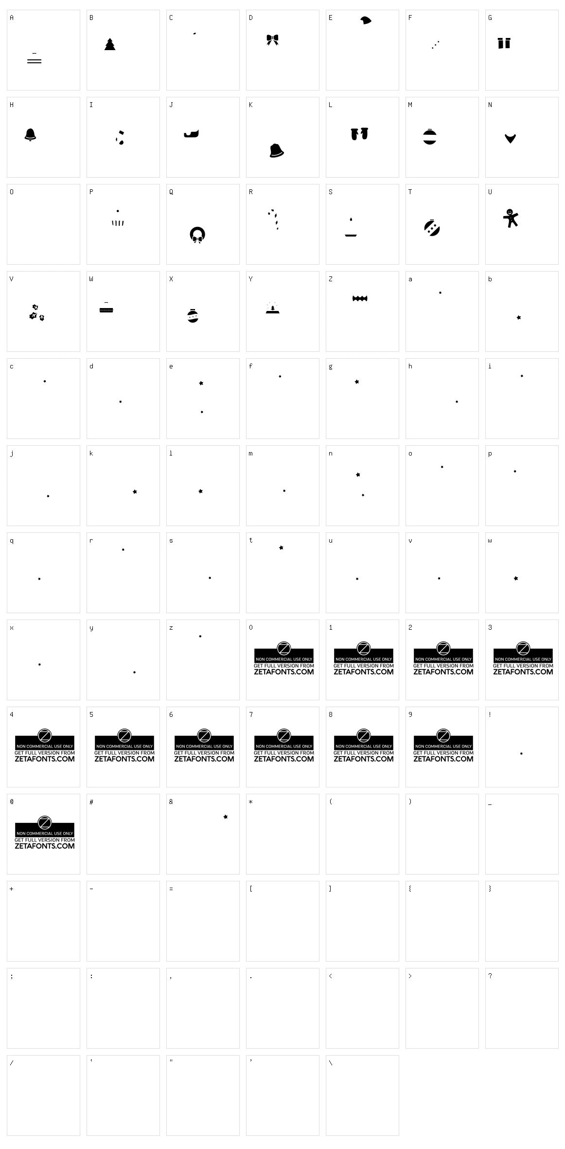 Hello Christmas Character Set