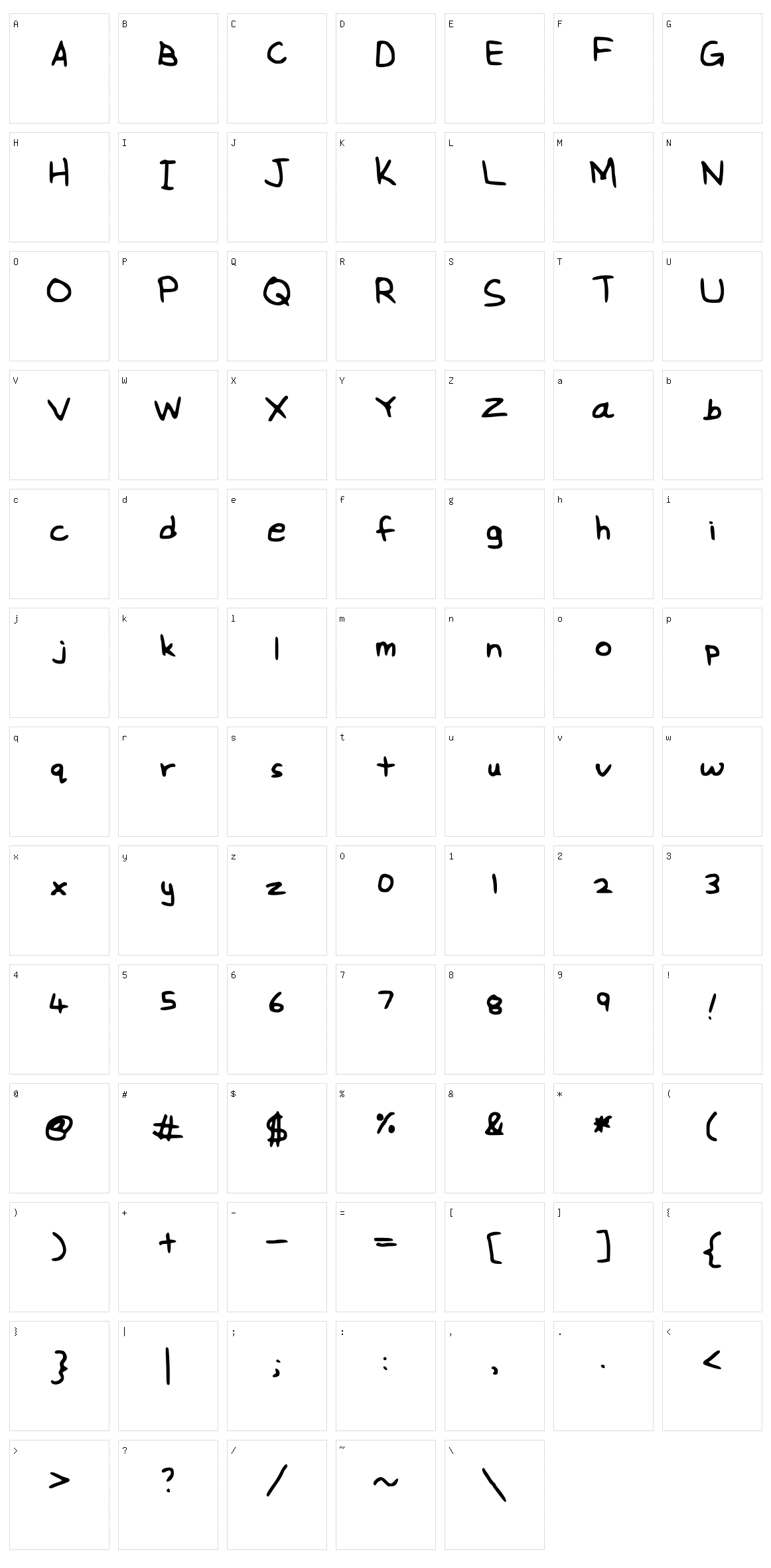Wei Character Set