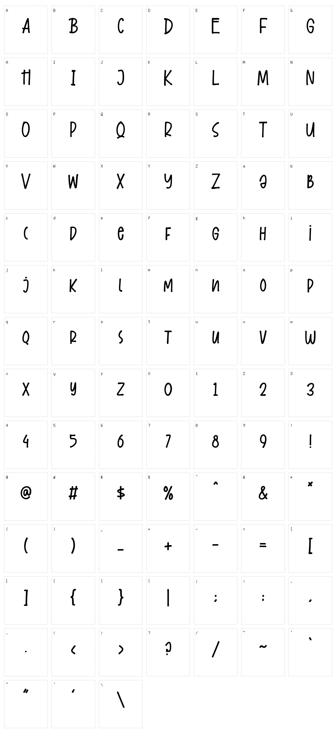 Wellside Character Set