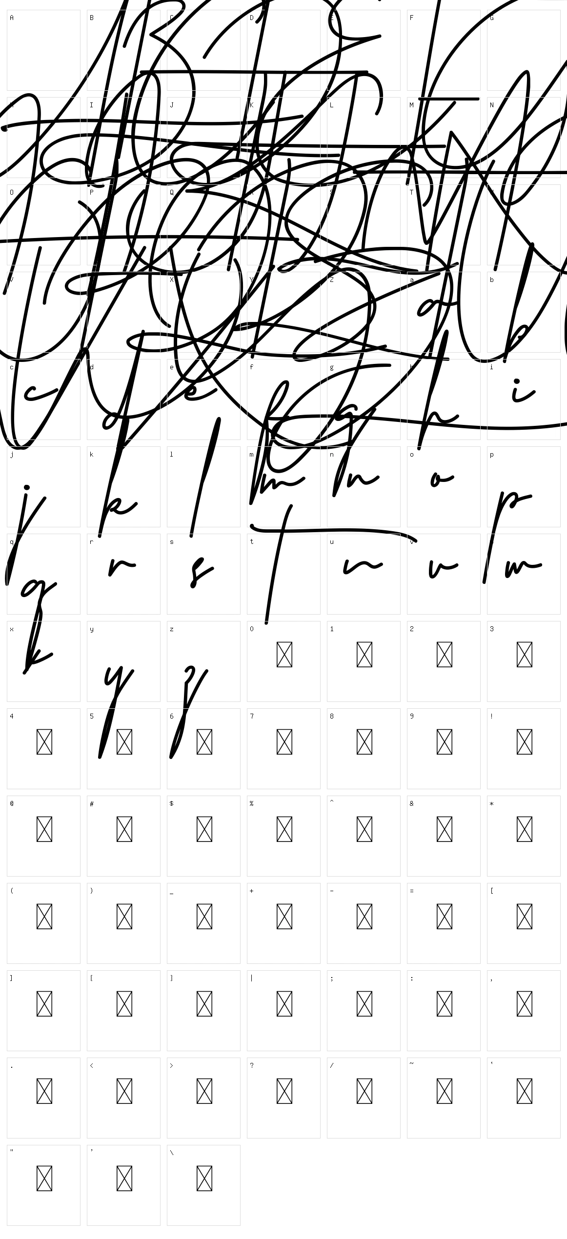 Westerners Character Set