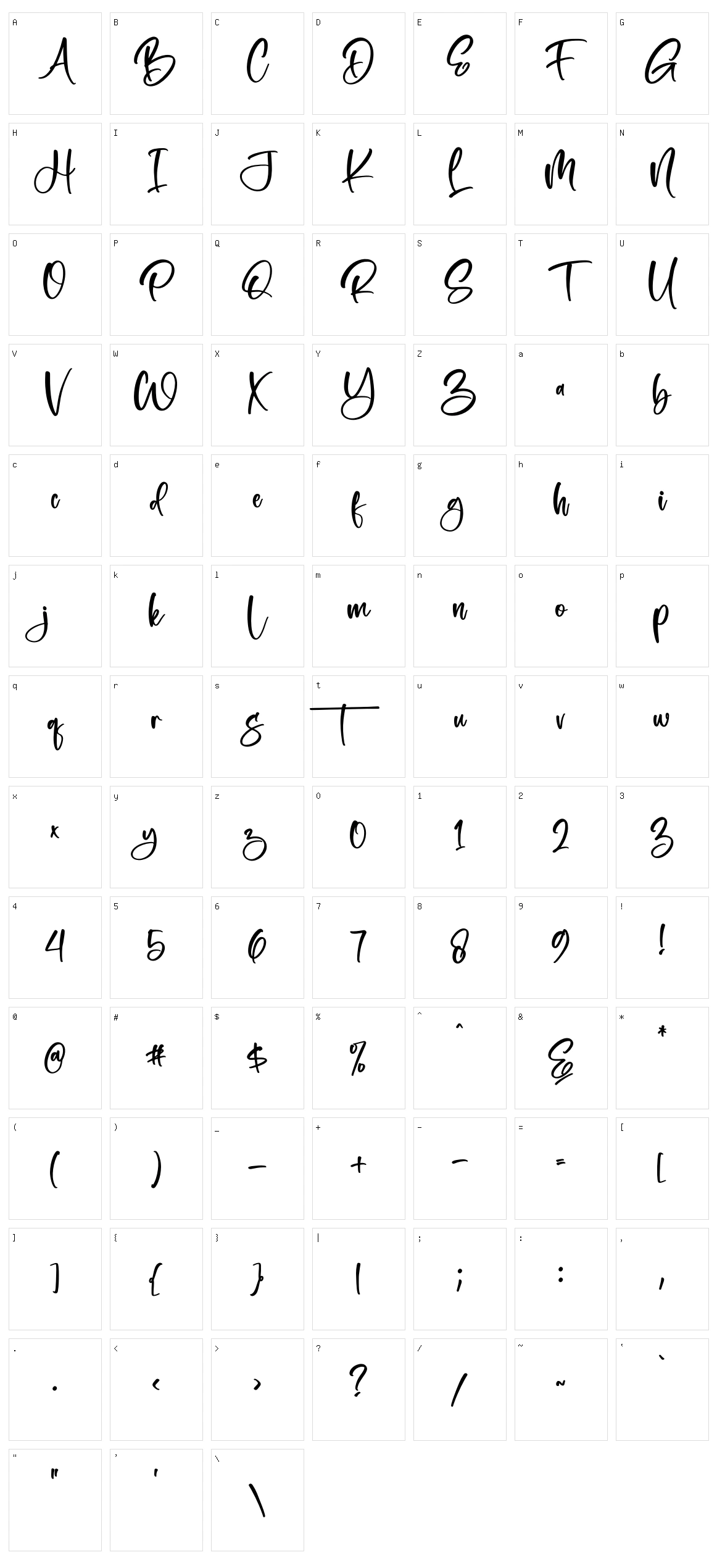 Westerny Barnett Character Set