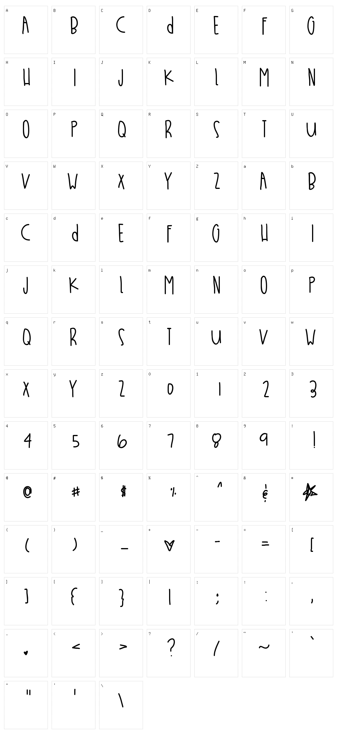 Whatchu Think Babe Character Set