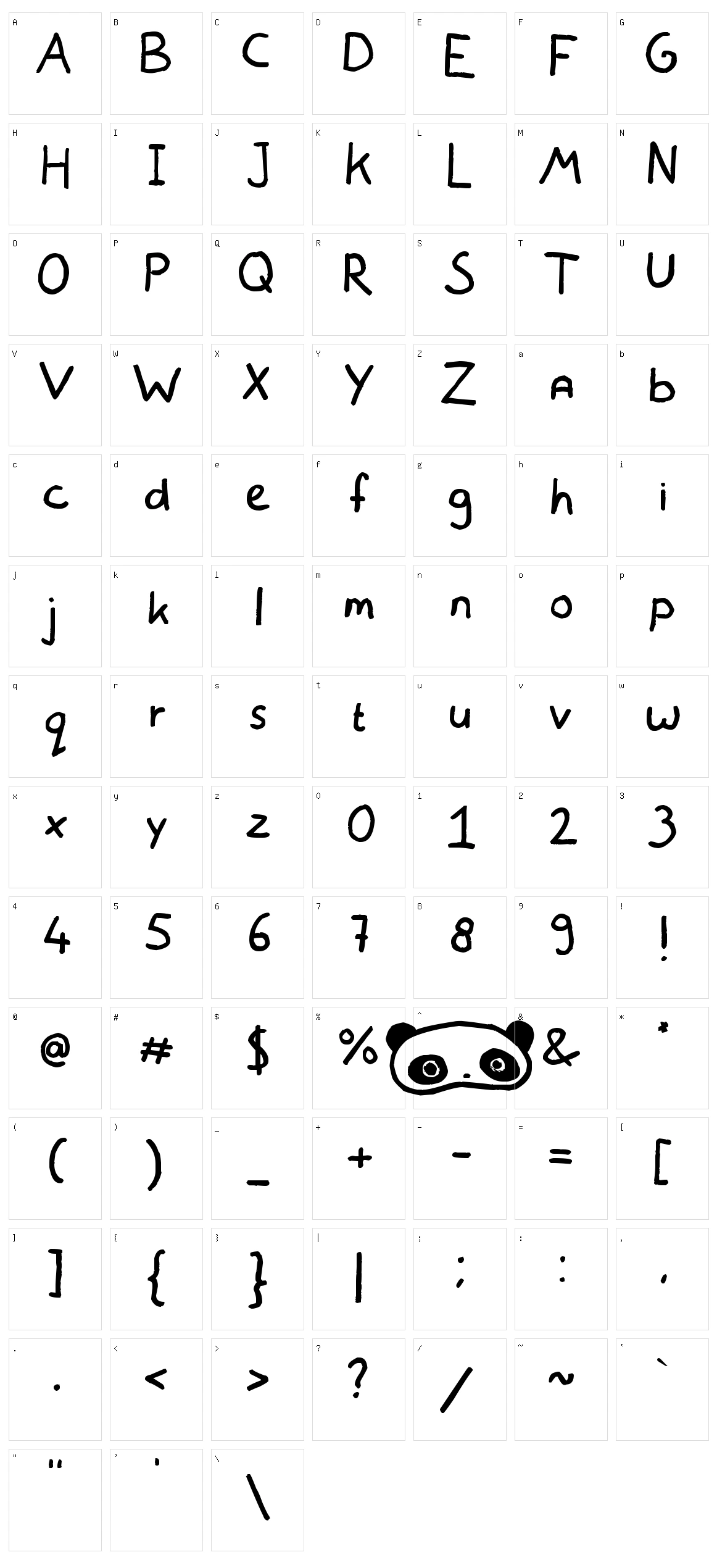 White Bear Lake Character Set