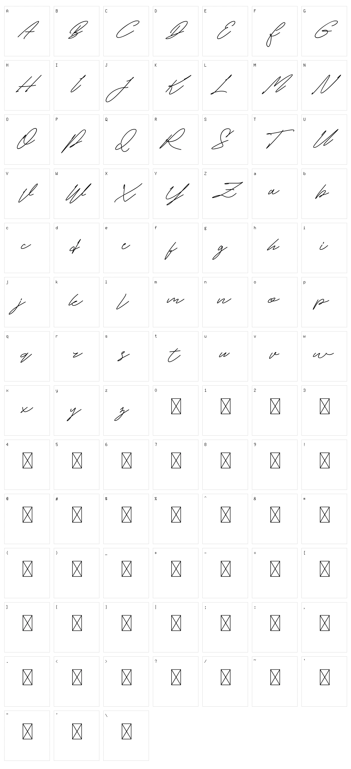 White Honey Character Set