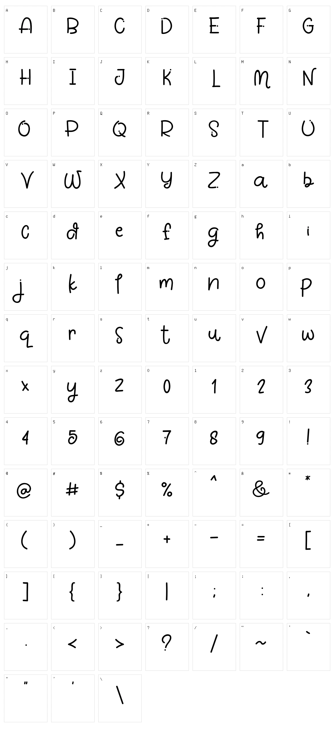 White Pinky Character Set