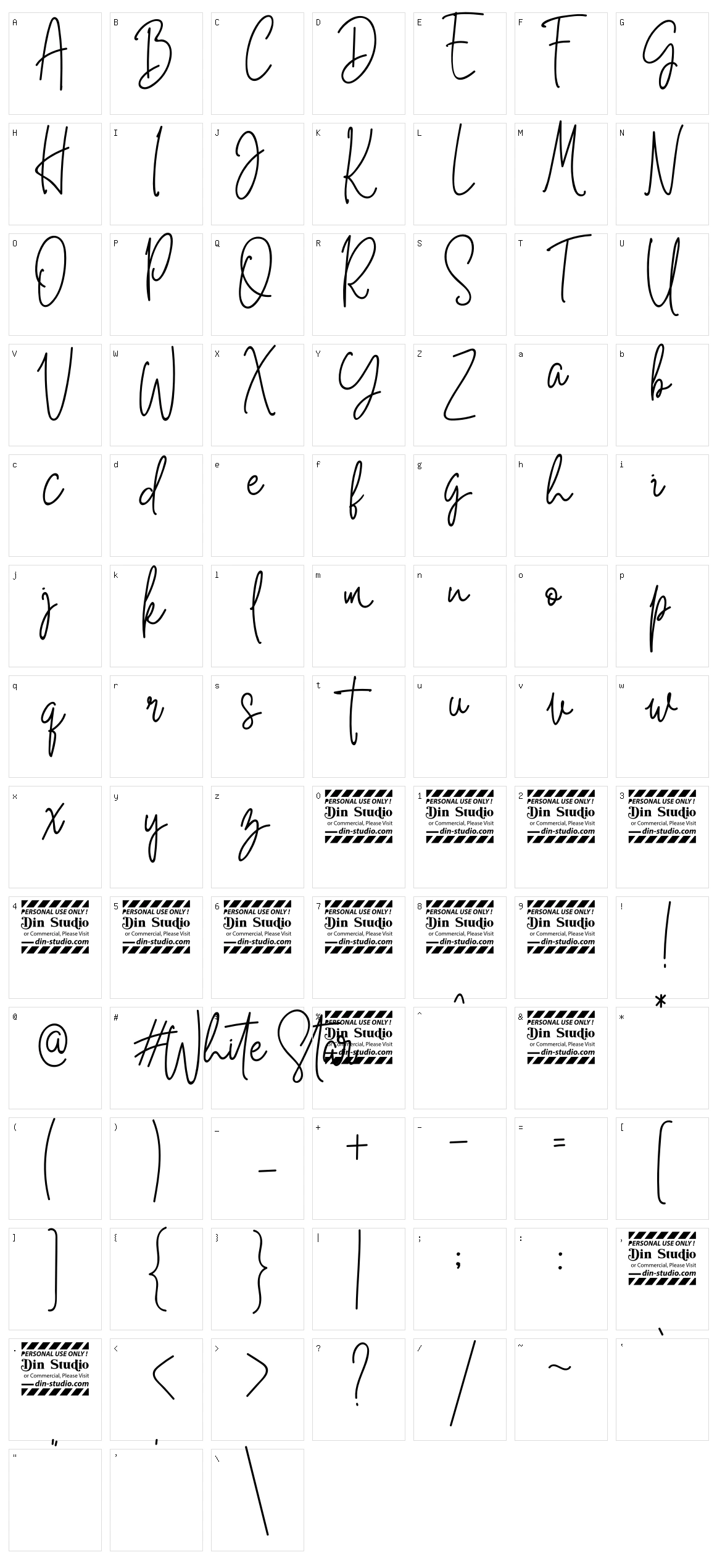 White Star Character Set