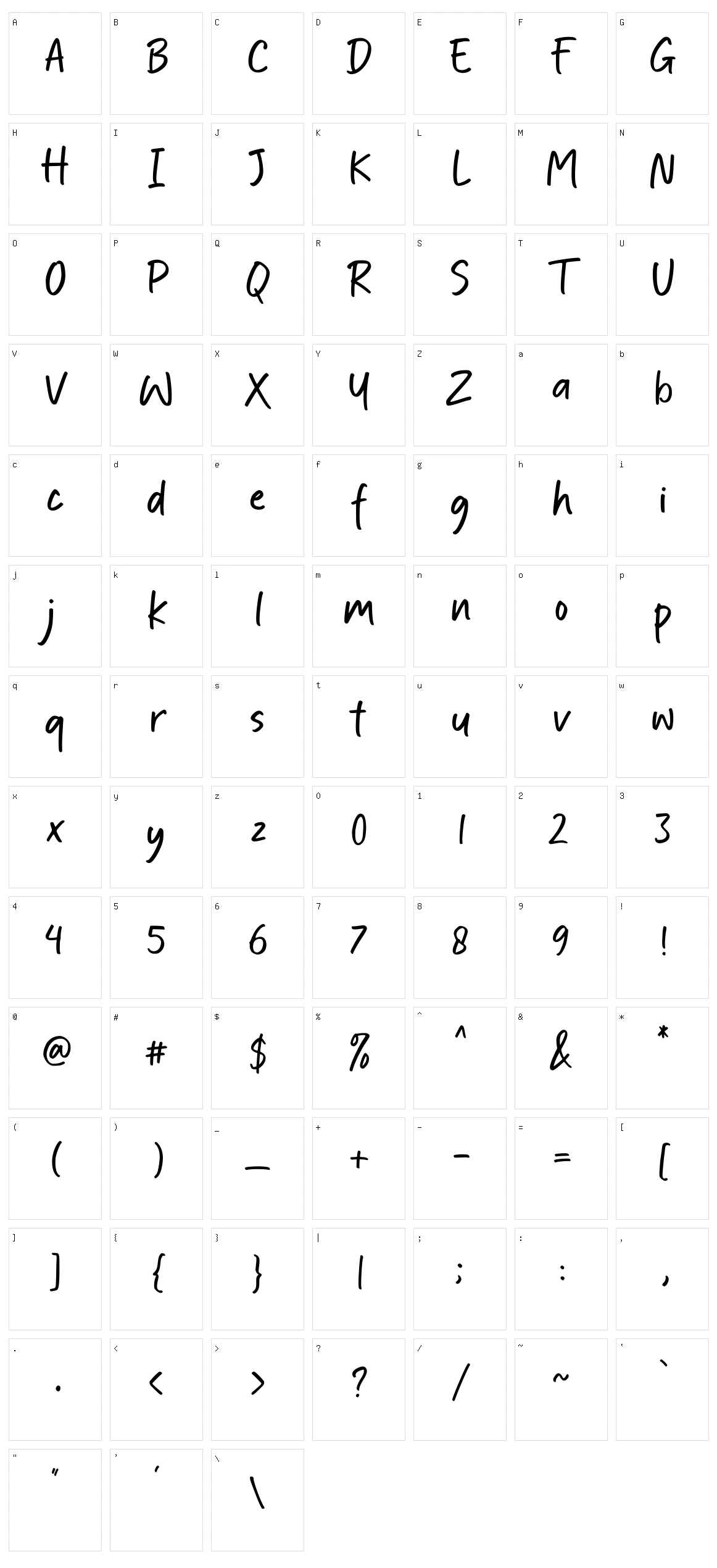 Wildstripe Character Set