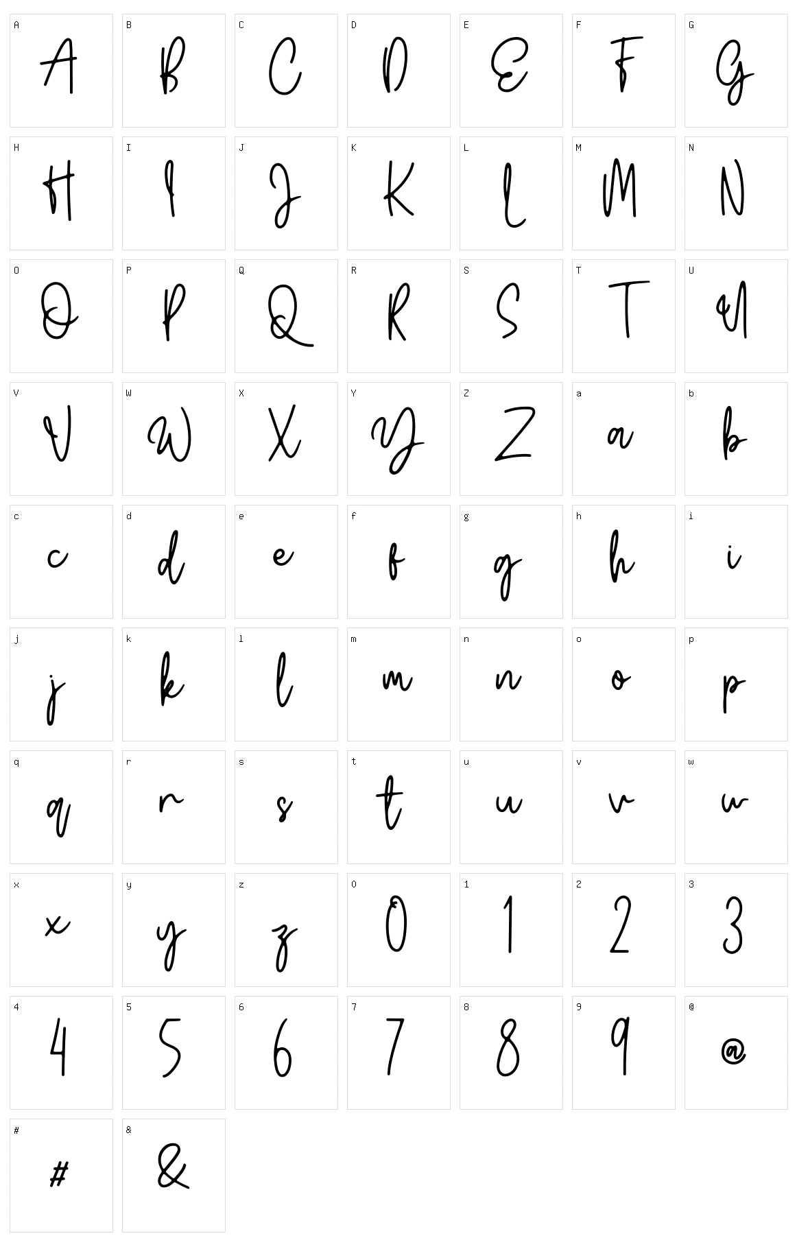 Wildy Sign Character Set