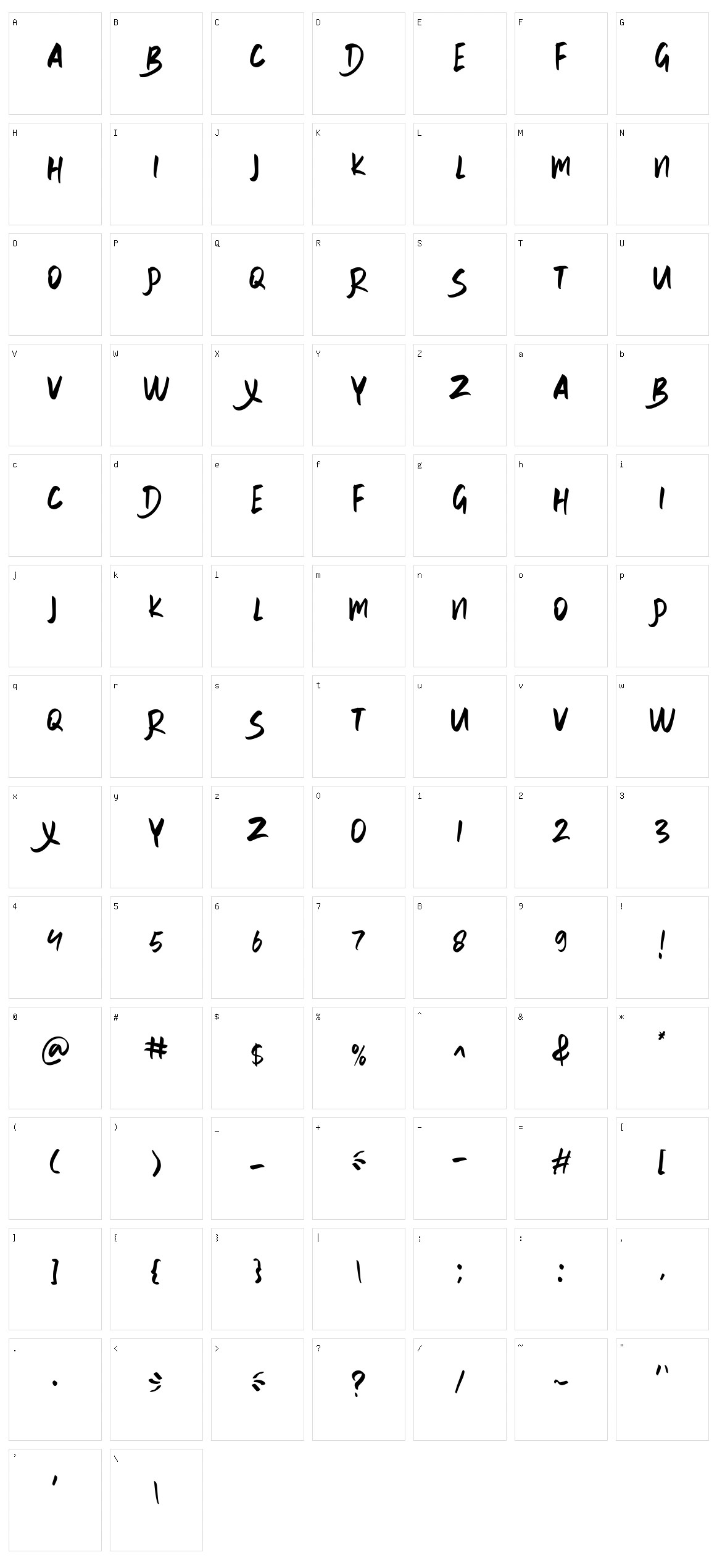 Willdom Character Set