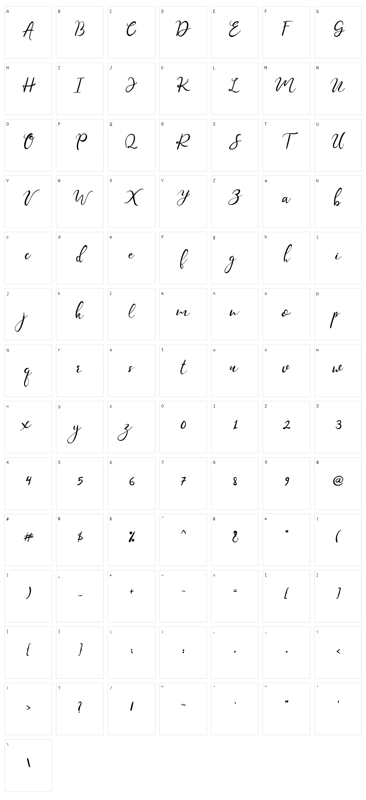 William Character Set