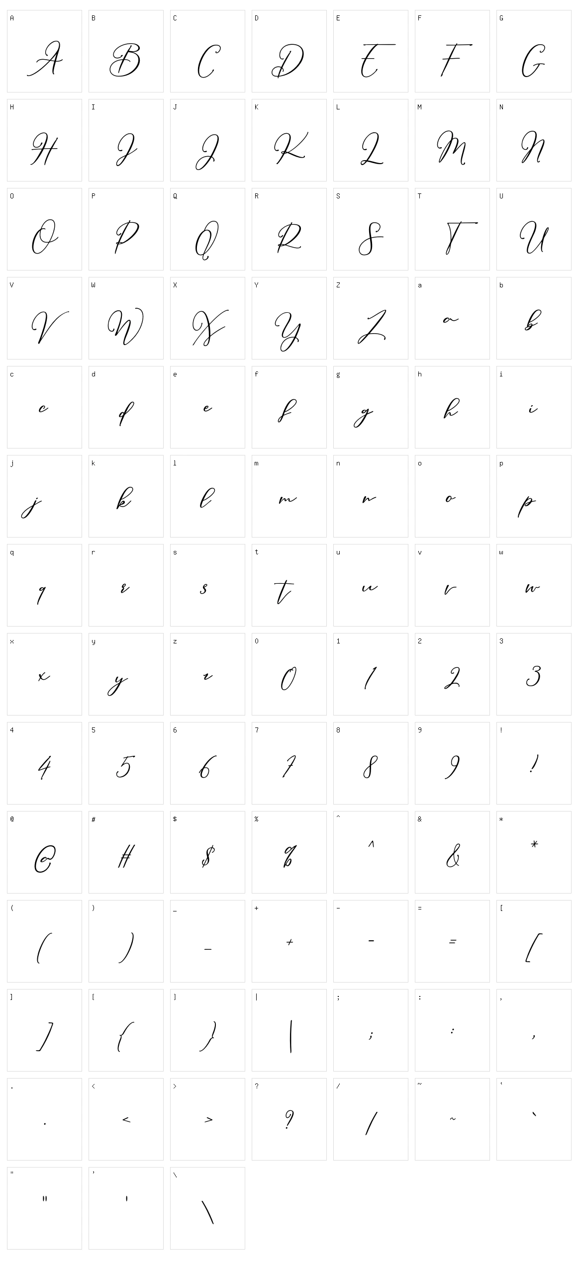 William Character Set