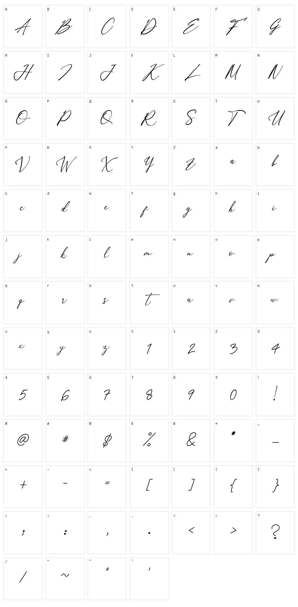 William Morittan Character Set