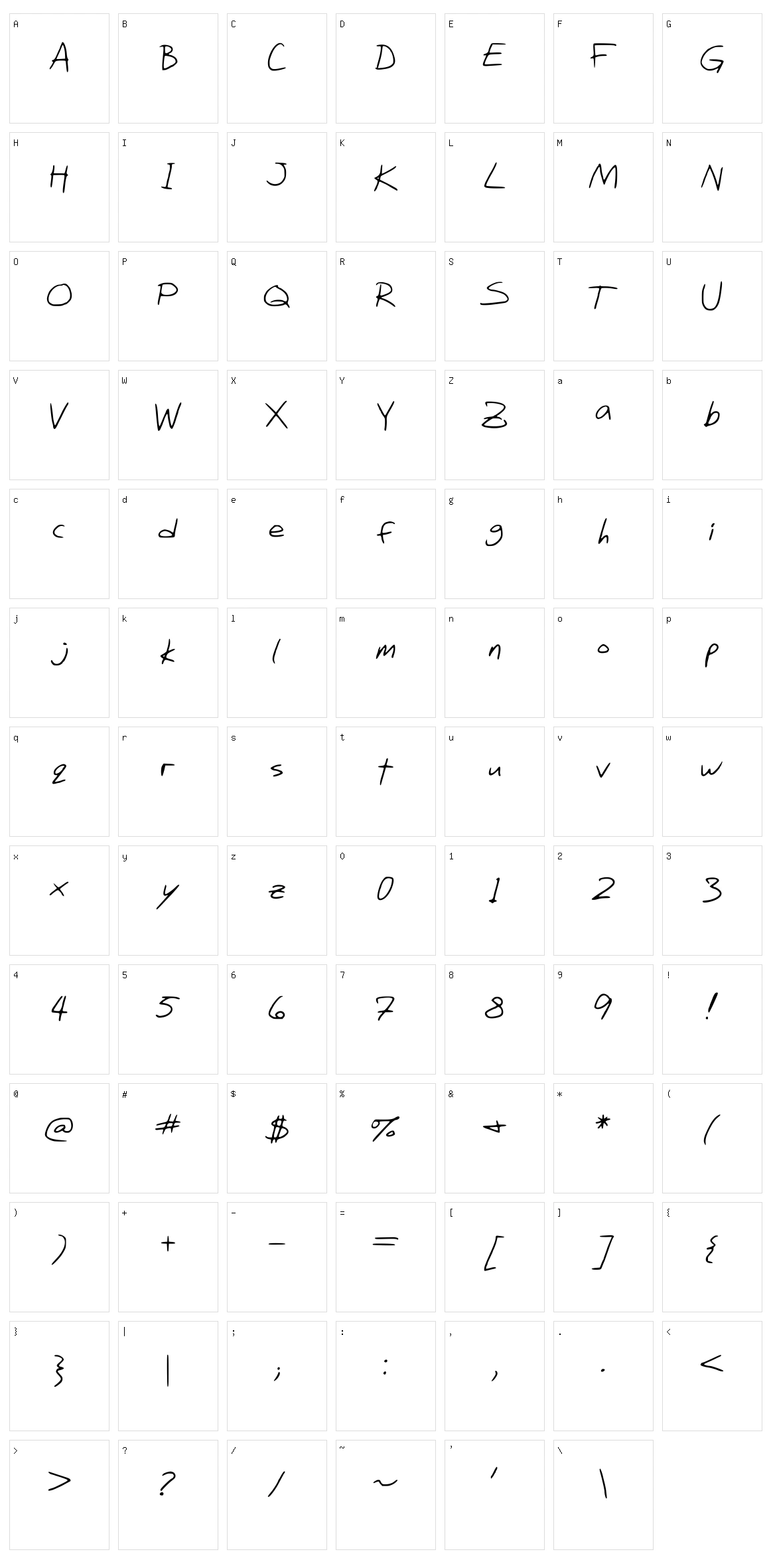 Willis Character Set