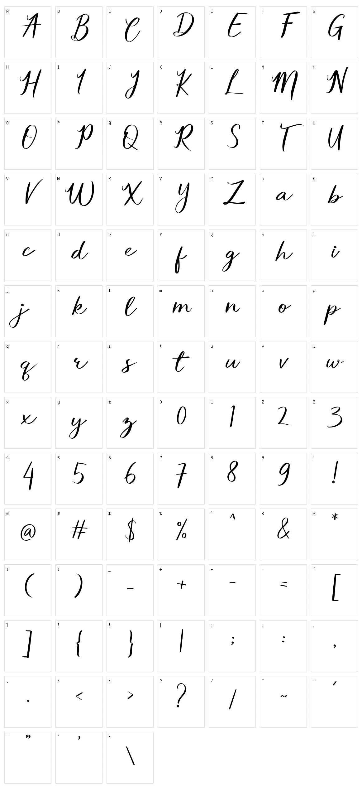 Willy Love Character Set