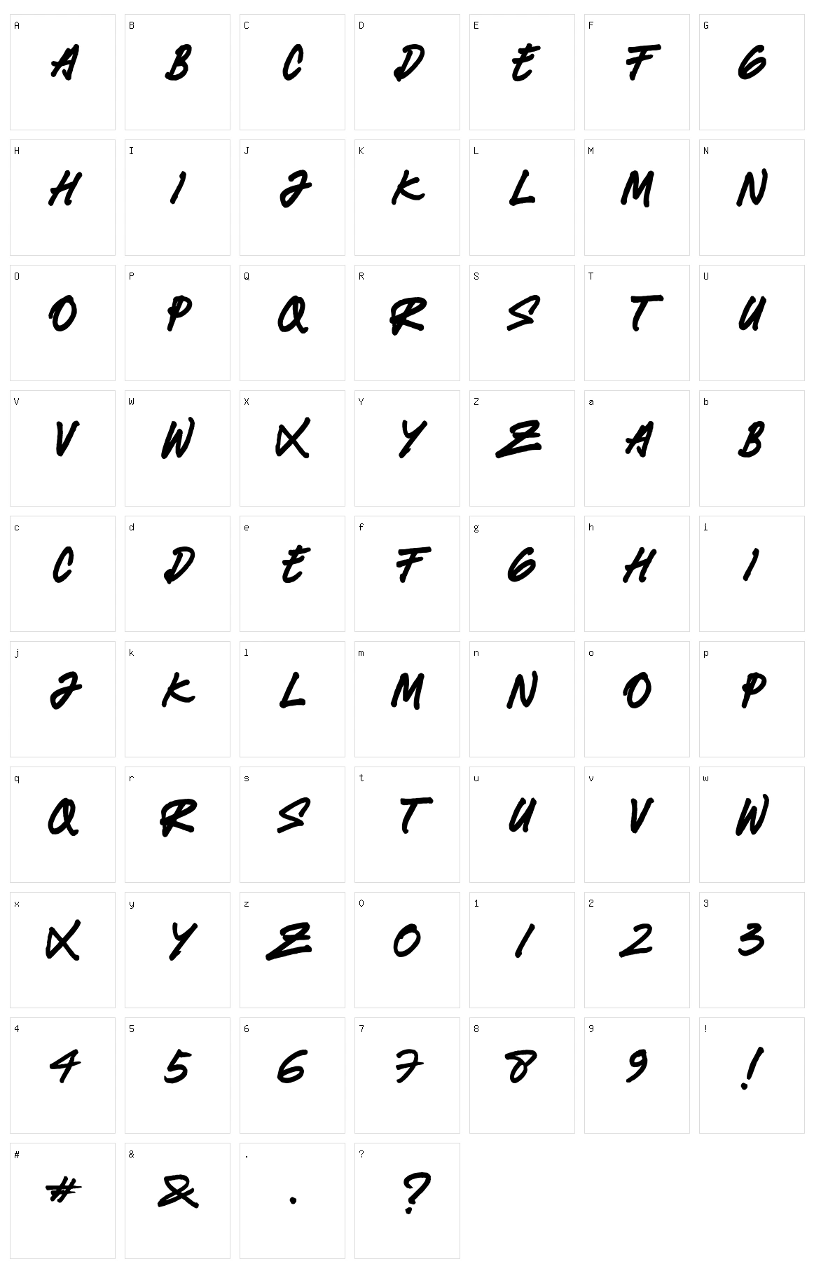 Willyan Rocks Character Set