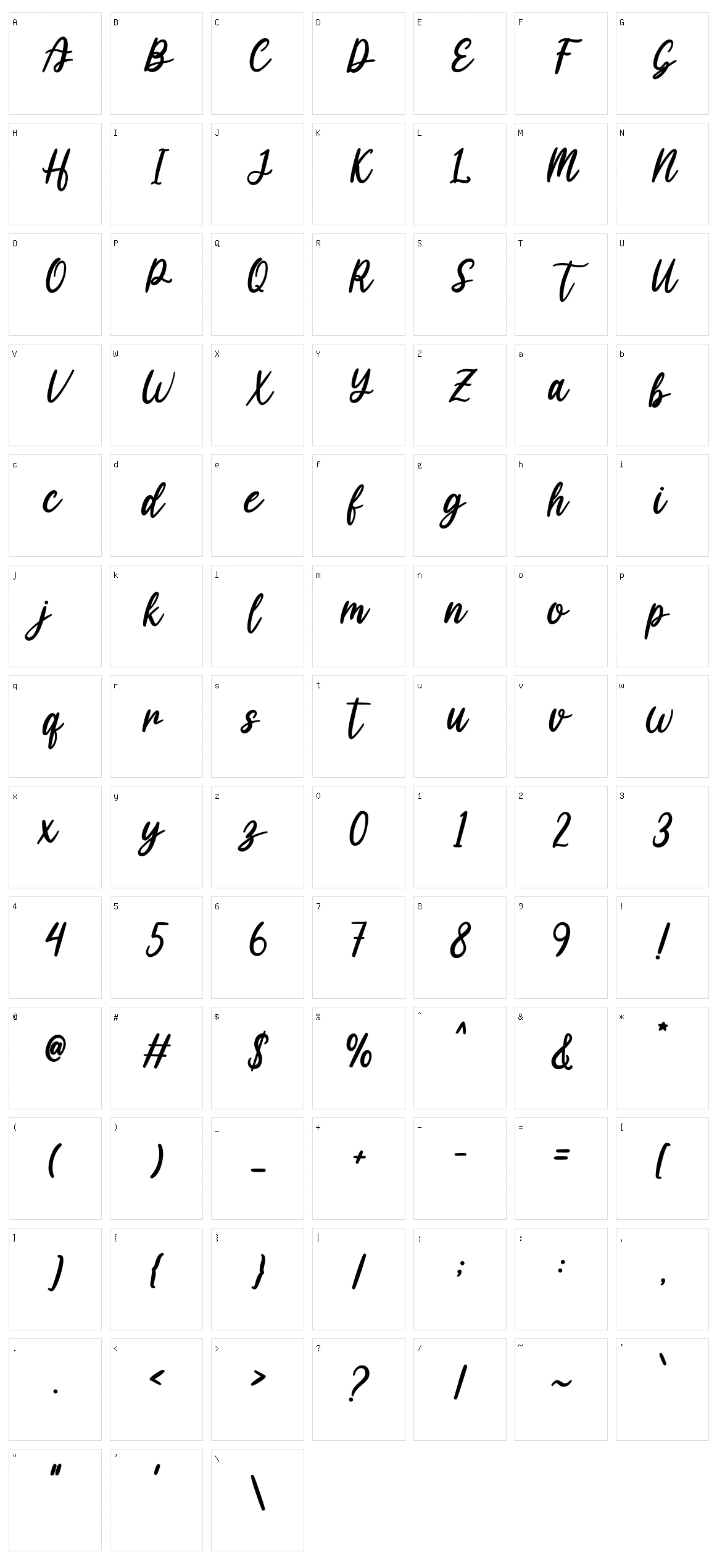 Wilona Character Set